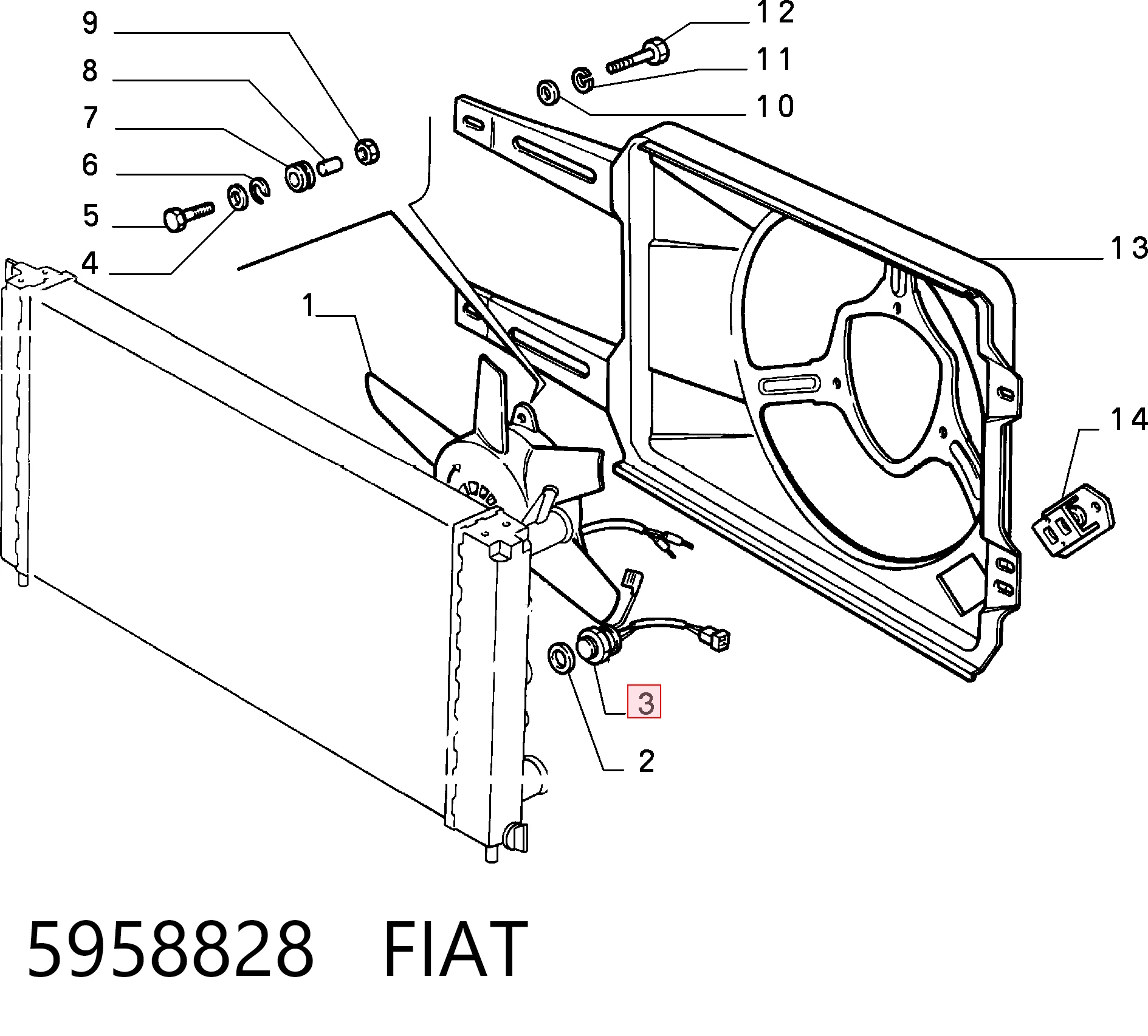 Sensor de temperatura 38270 FAE