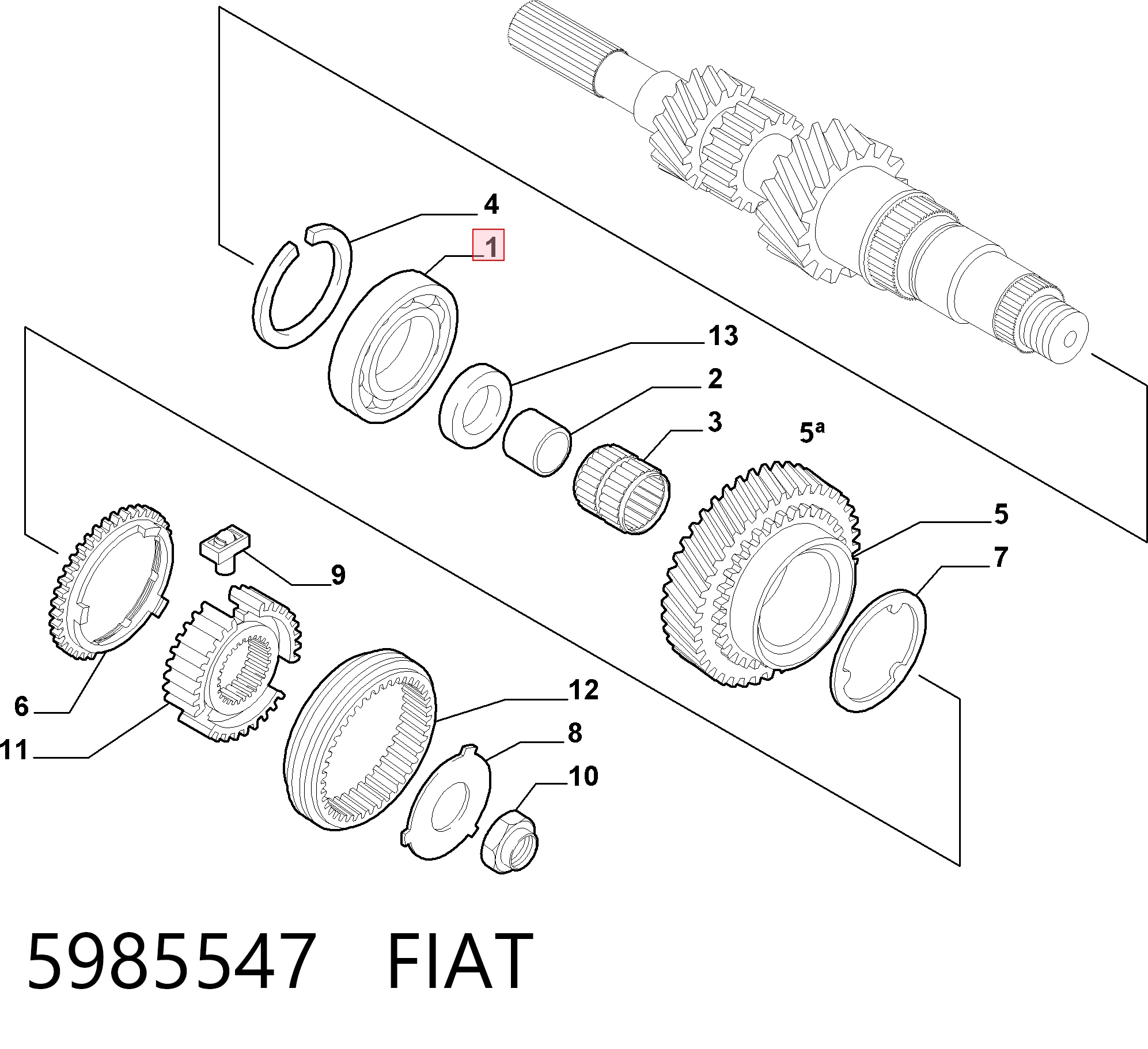 Comprar Cojinete, caja de cambios Fiat Doblo I 119