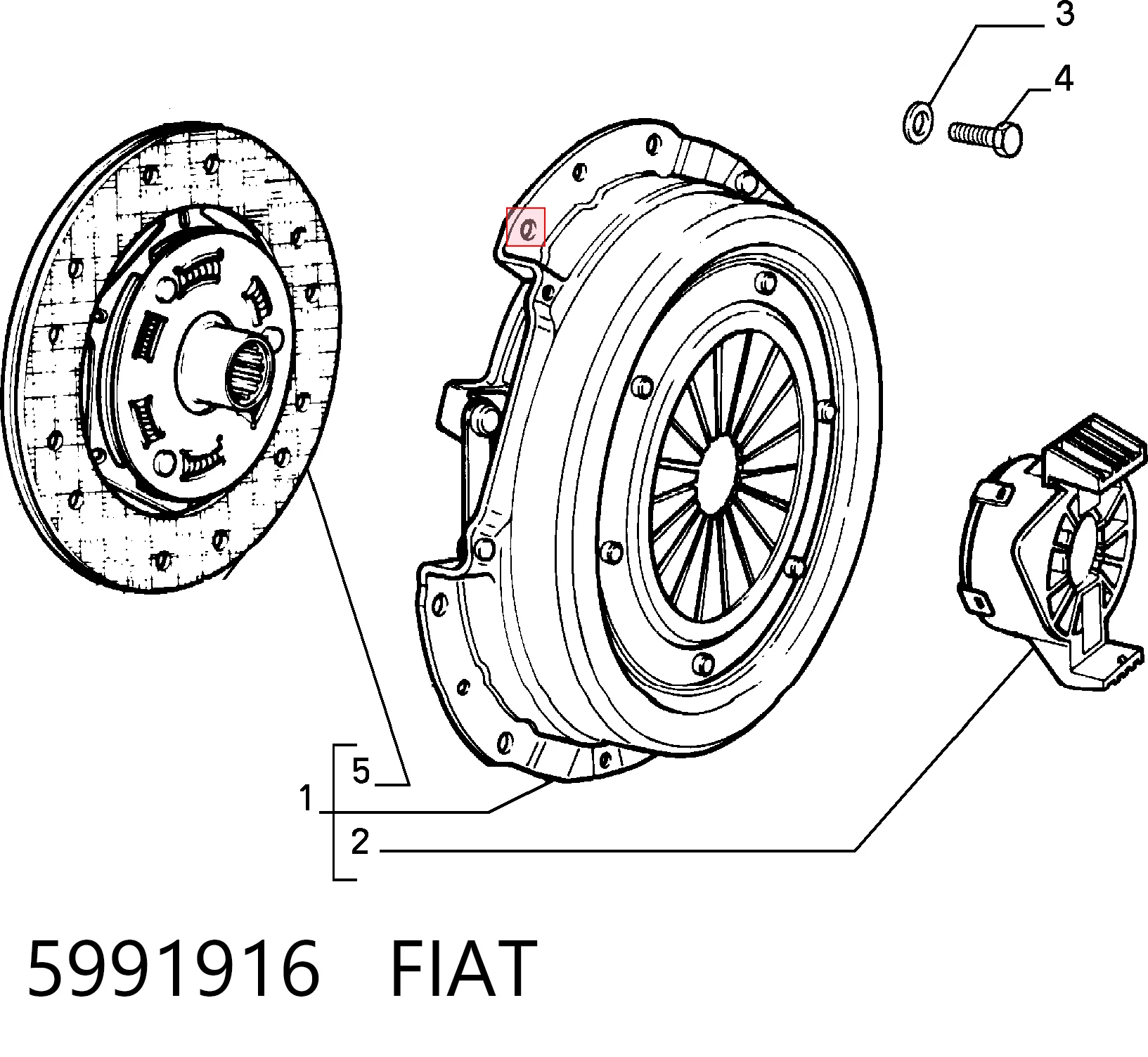 Cojinete de embrague para Fiat Panda 141A