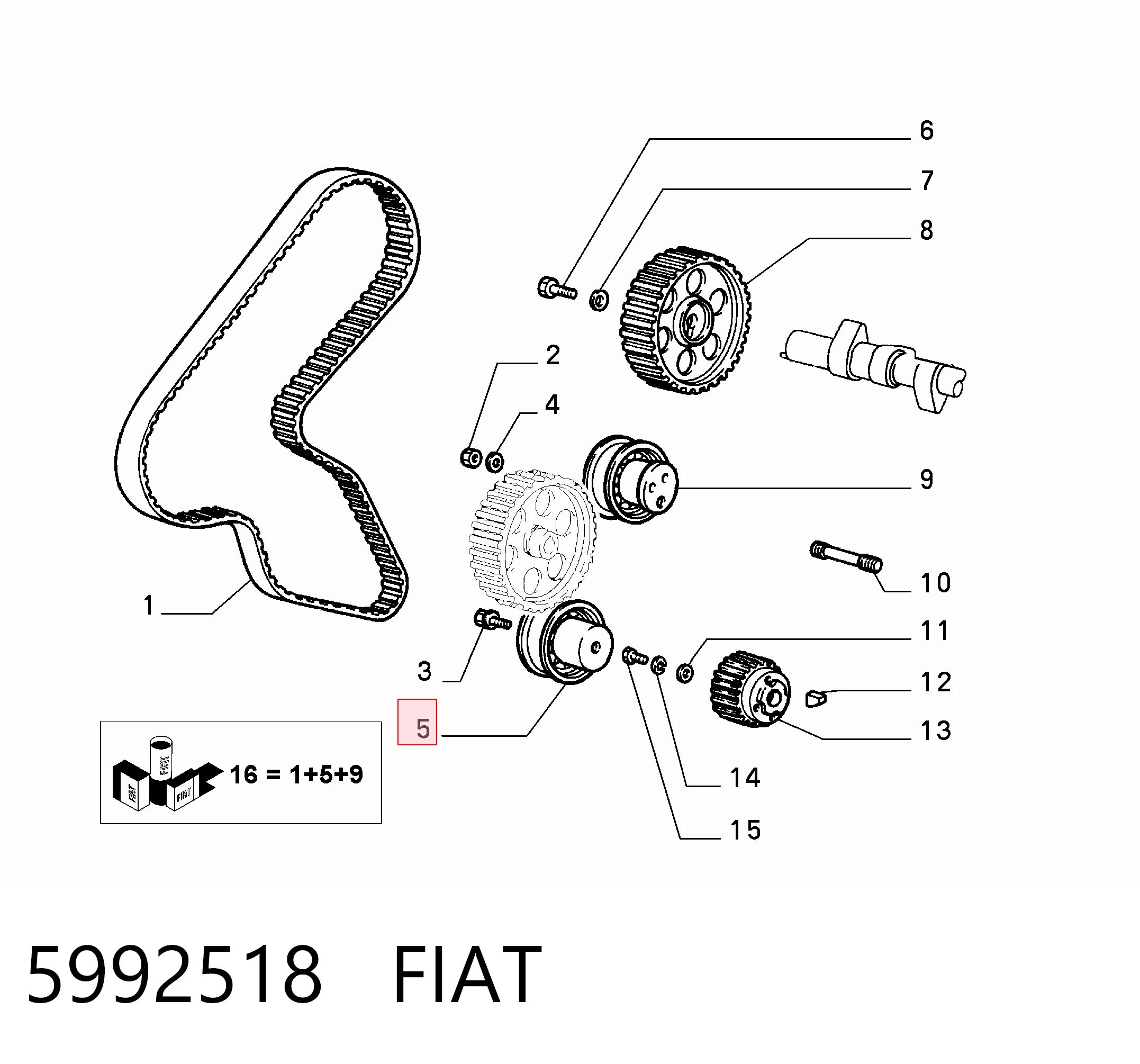 Comprar OE7596876 Polcar Polea correa distribución