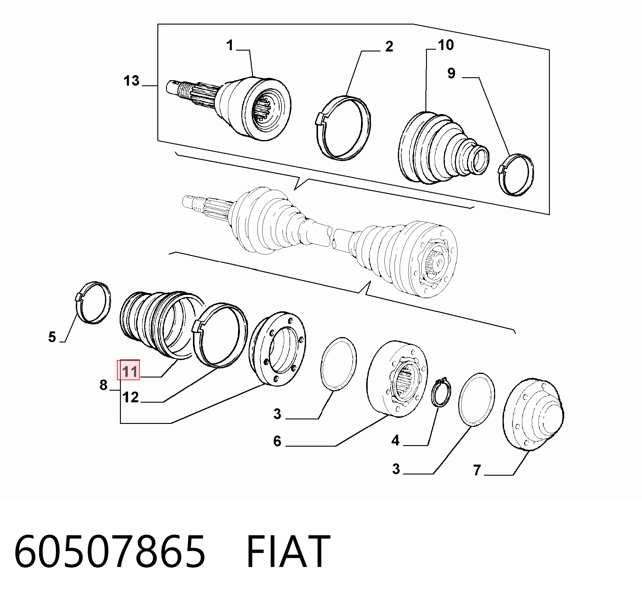 Comprar Fuelle interior del palier delantero Alfa Romeo 147  937 a bajo precio