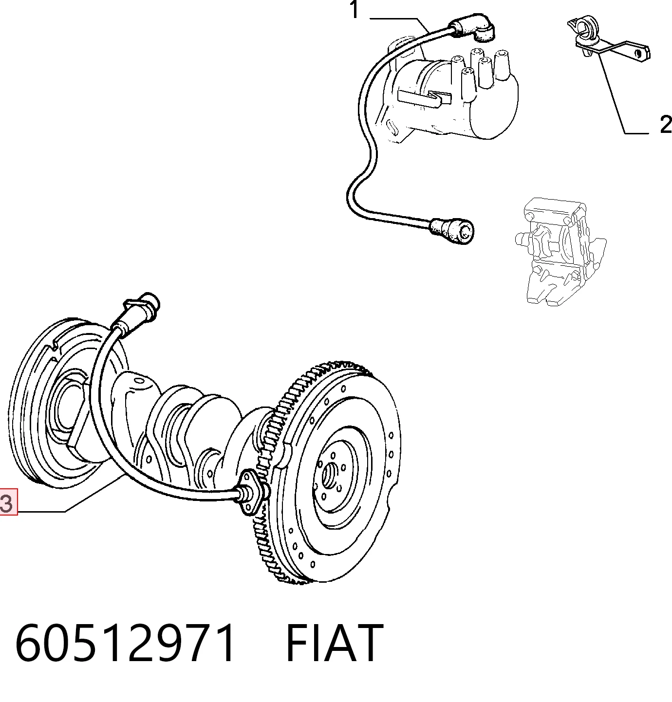Sensor de cigüeñal para Fiat Tempra 159