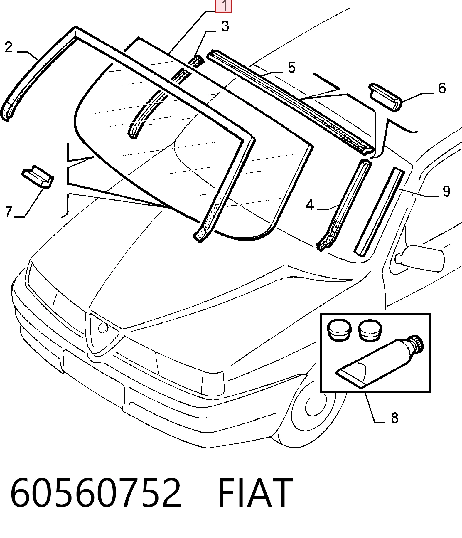 Luna delantera Fiat/Alfa/Lancia 7797987
