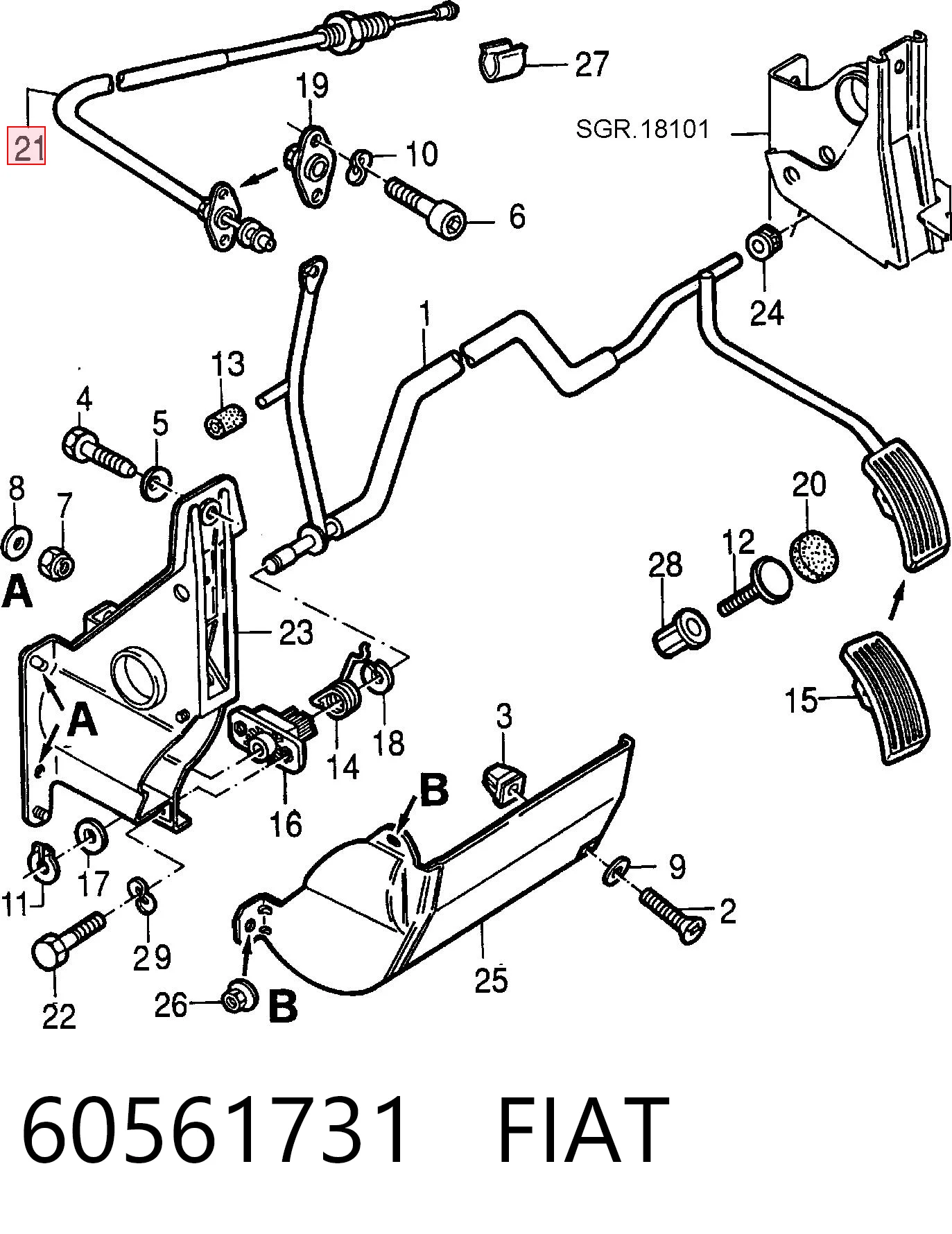 Cable del acelerador para Alfa Romeo 33 905
