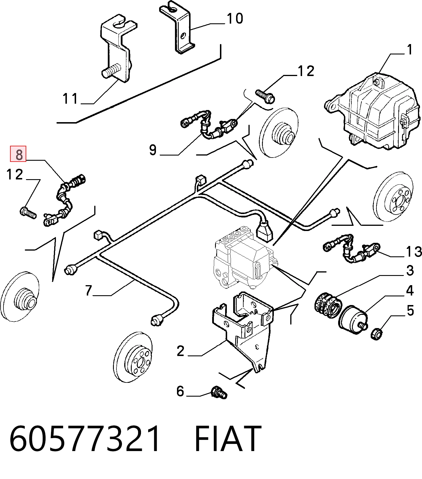 Sensor de freno, delantero Alfa Romeo 146  (930)