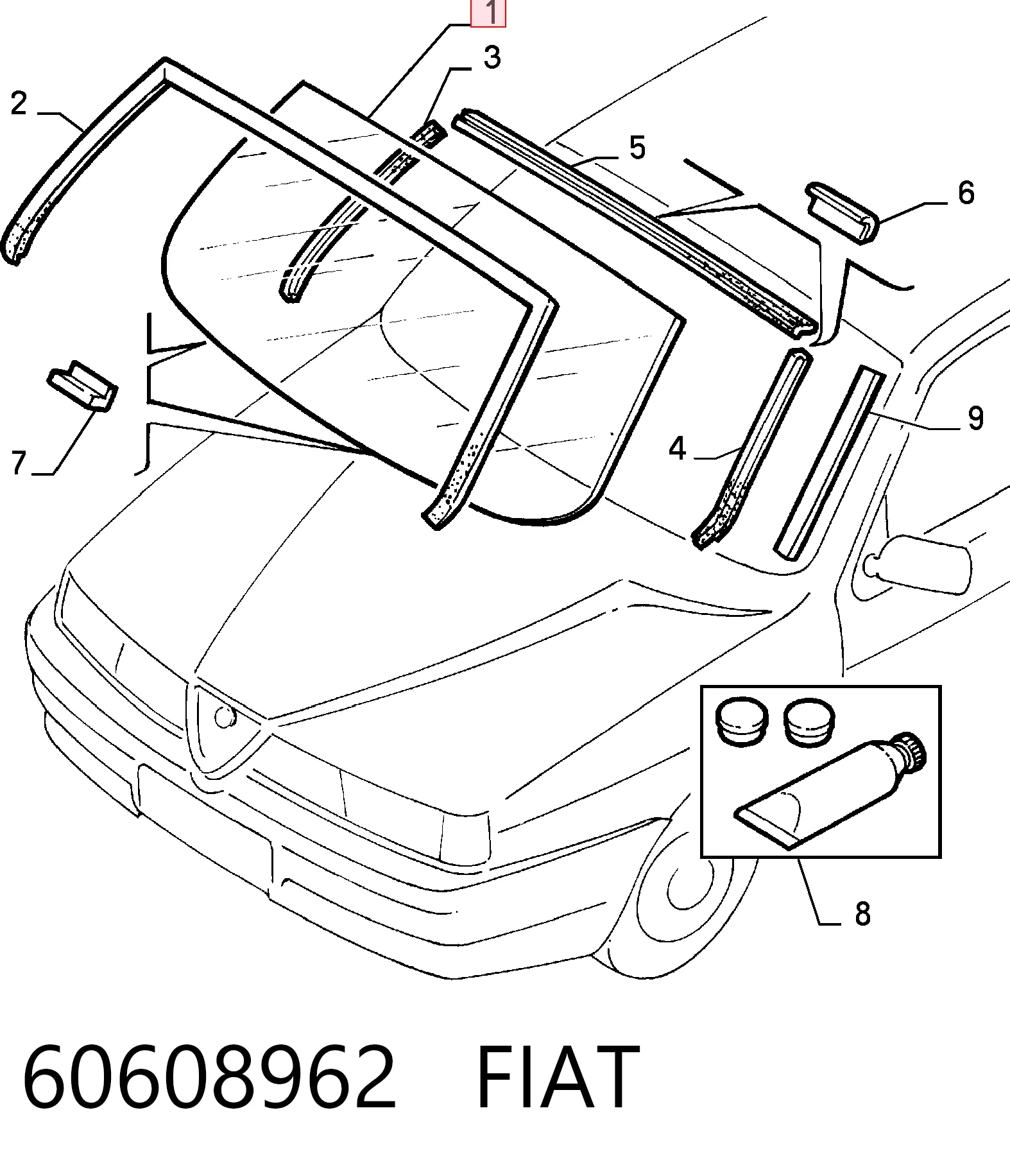 7797987 Fiat/Alfa/Lancia Parabrisas delantero 