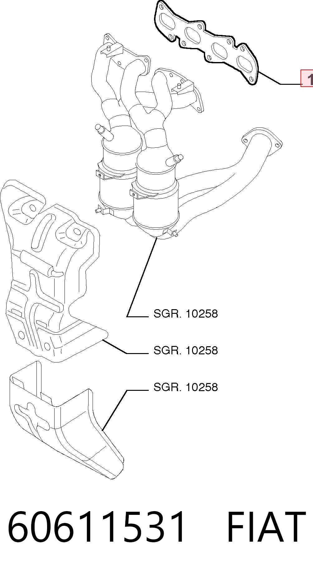 Junta de colector de escape para Opel Astra  (L67)