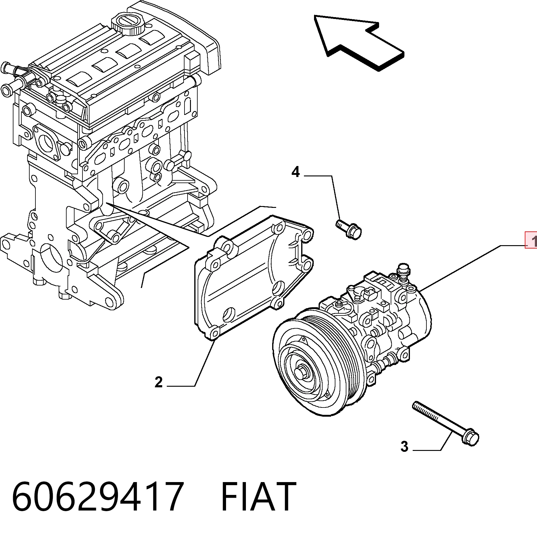60629417 Fiat/Alfa/Lancia Compresor climatizador