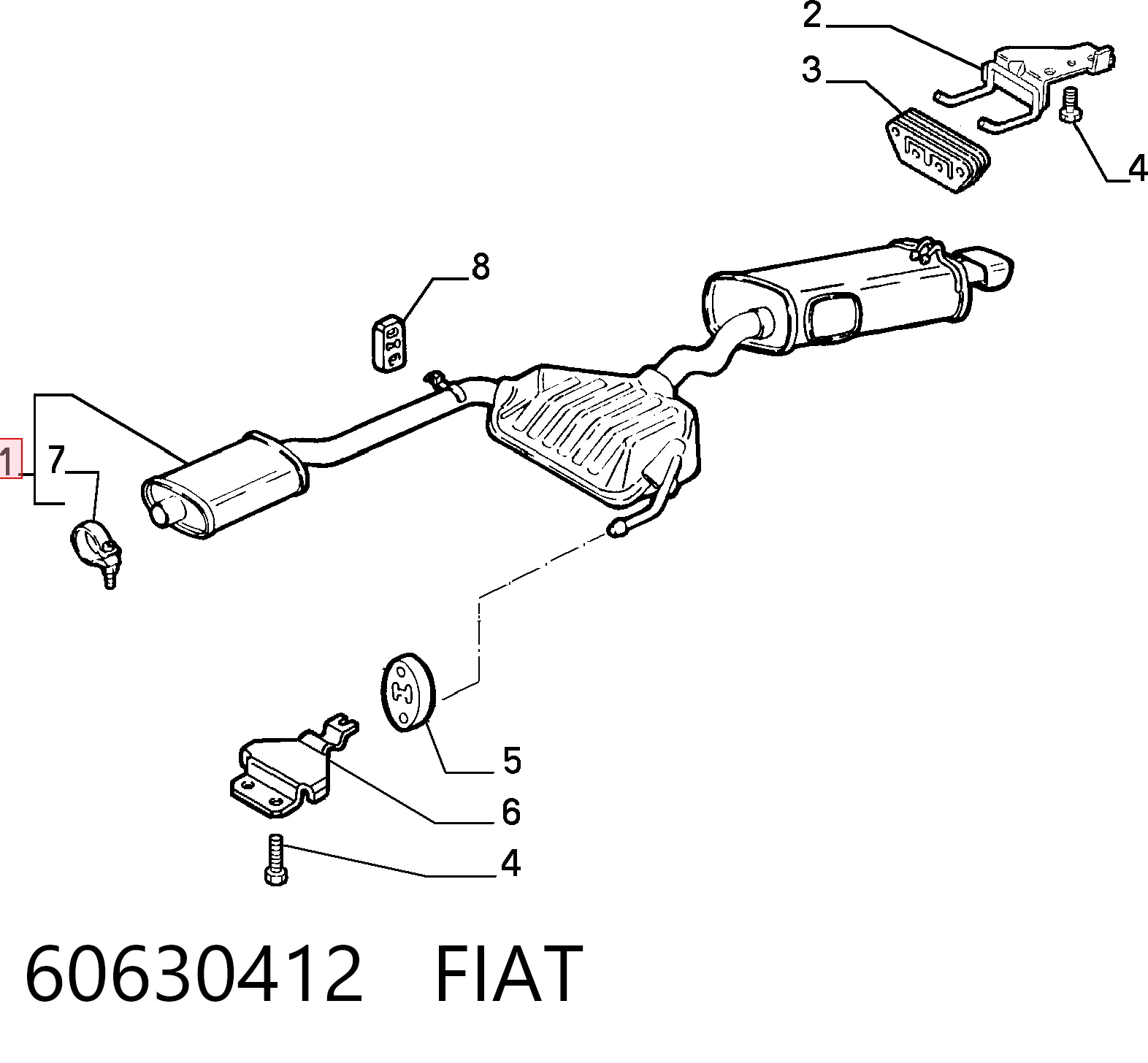 Silencioso trasero Alfa Romeo 146  (930)
