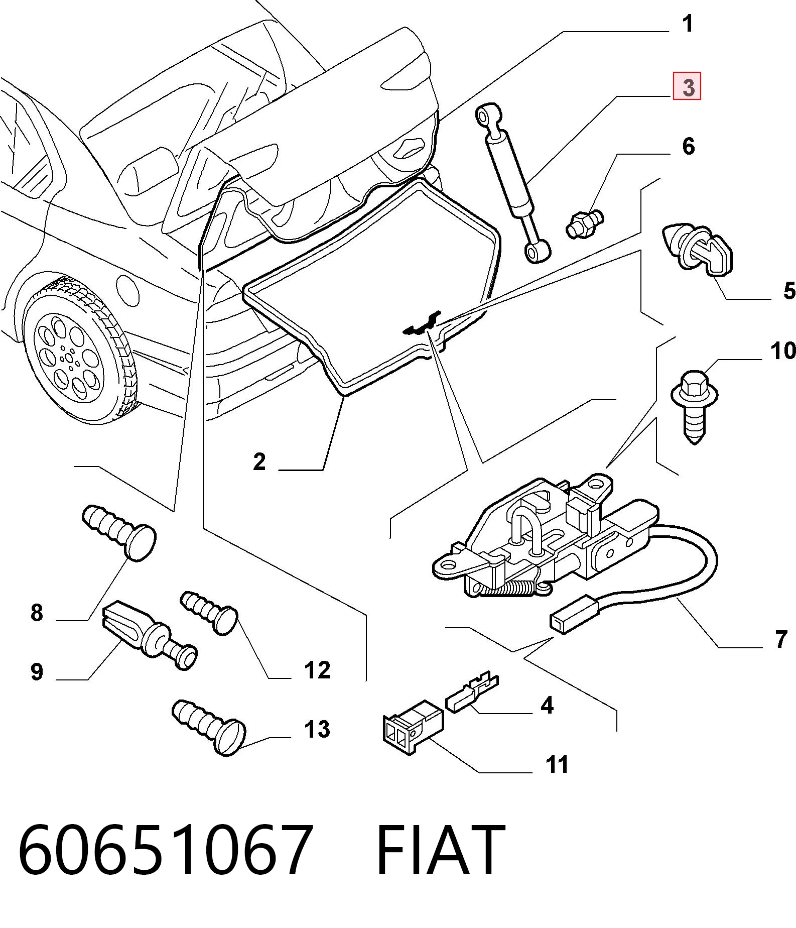 Comprar Amortiguador de la tapa del maletero Alfa Romeo 156  932 a bajo precio