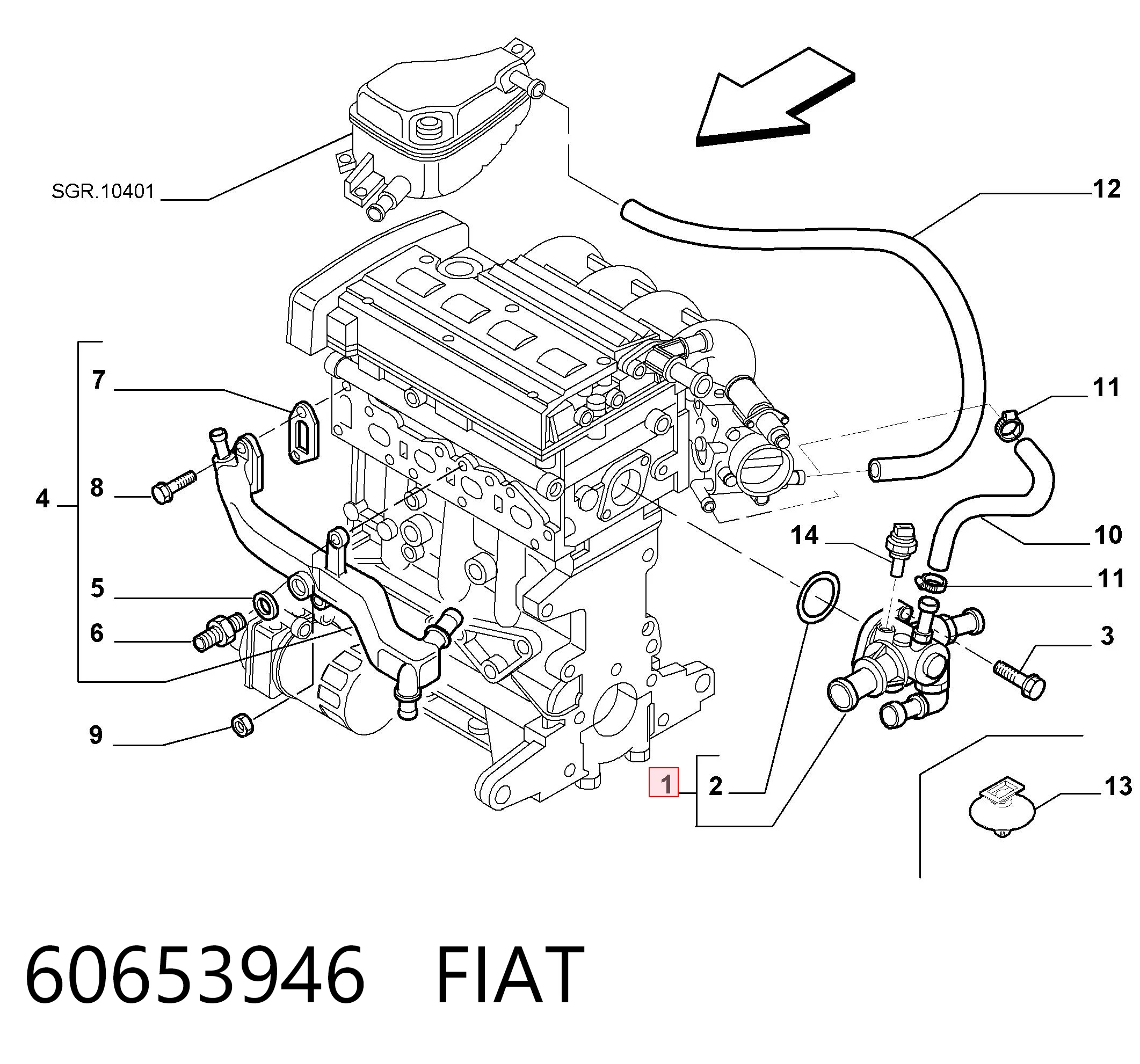 Termostato de agua Alfa Romeo 147  (2001-2010)