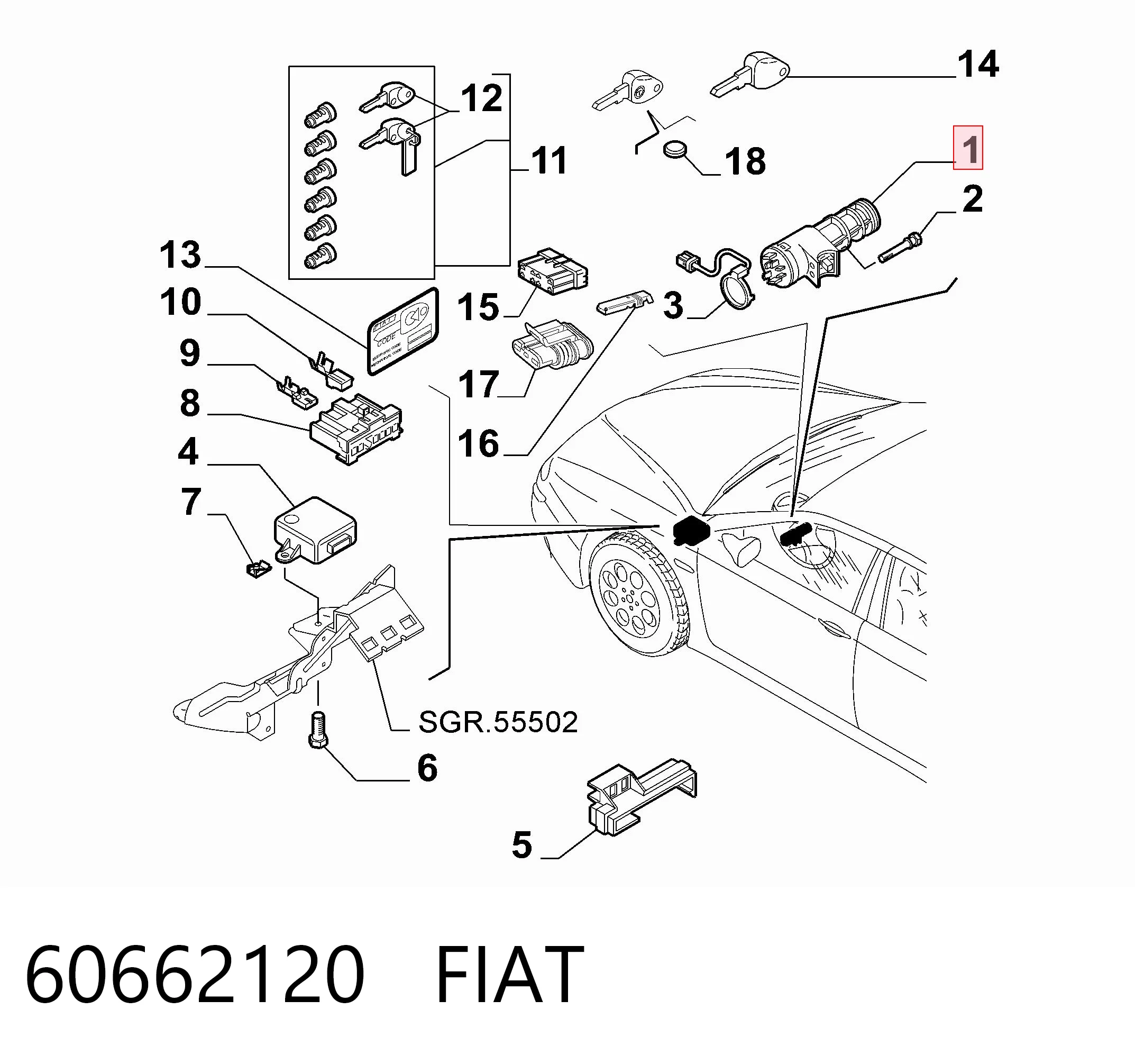 60662120 Fiat/Alfa/Lancia