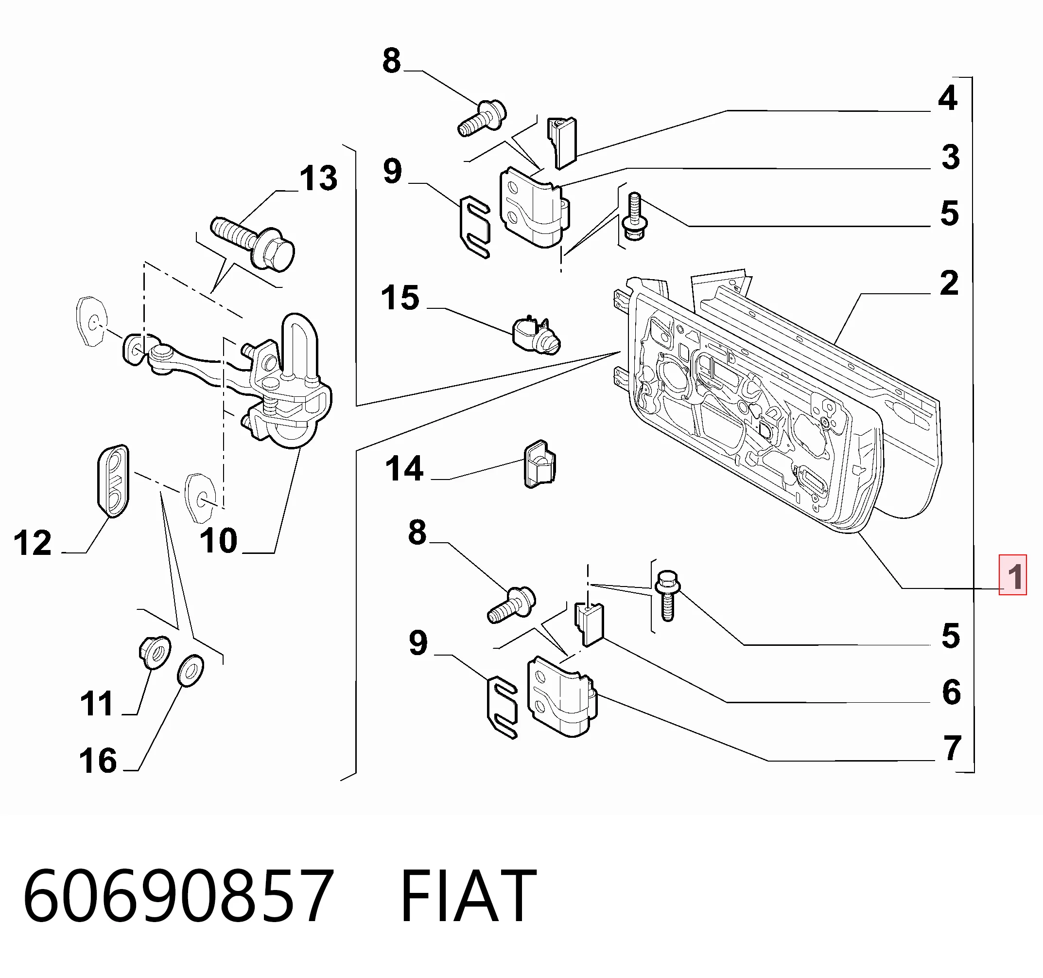 Puerta delantera para Alfa Romeo GT  937