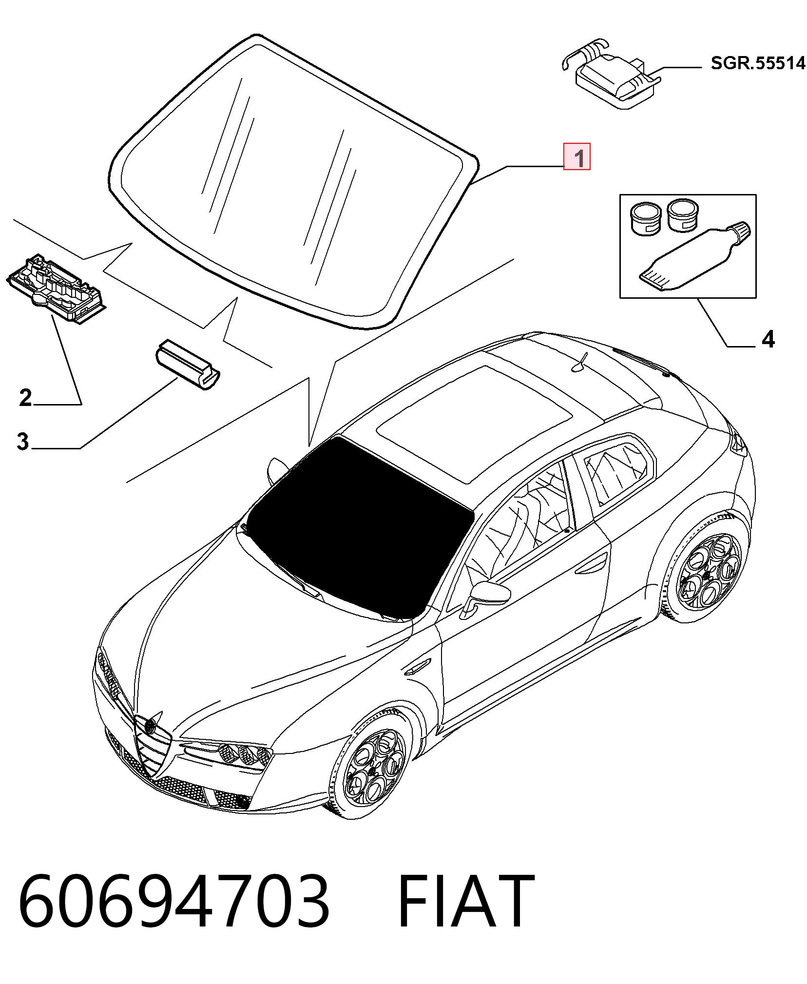 Parabrisas FIAT 60694703