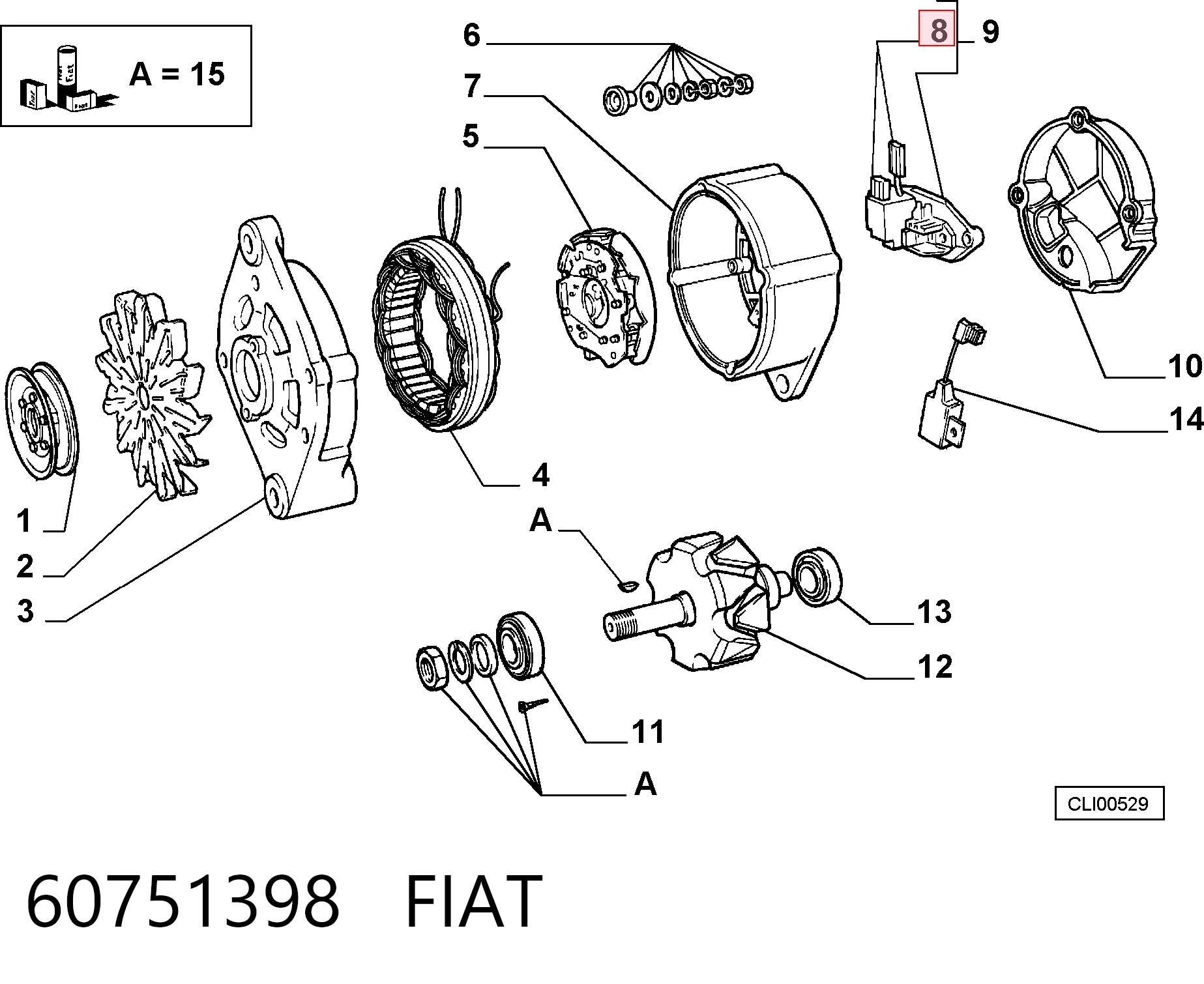 Precio del repuesto Escobillas de alternador Swift II hatchback