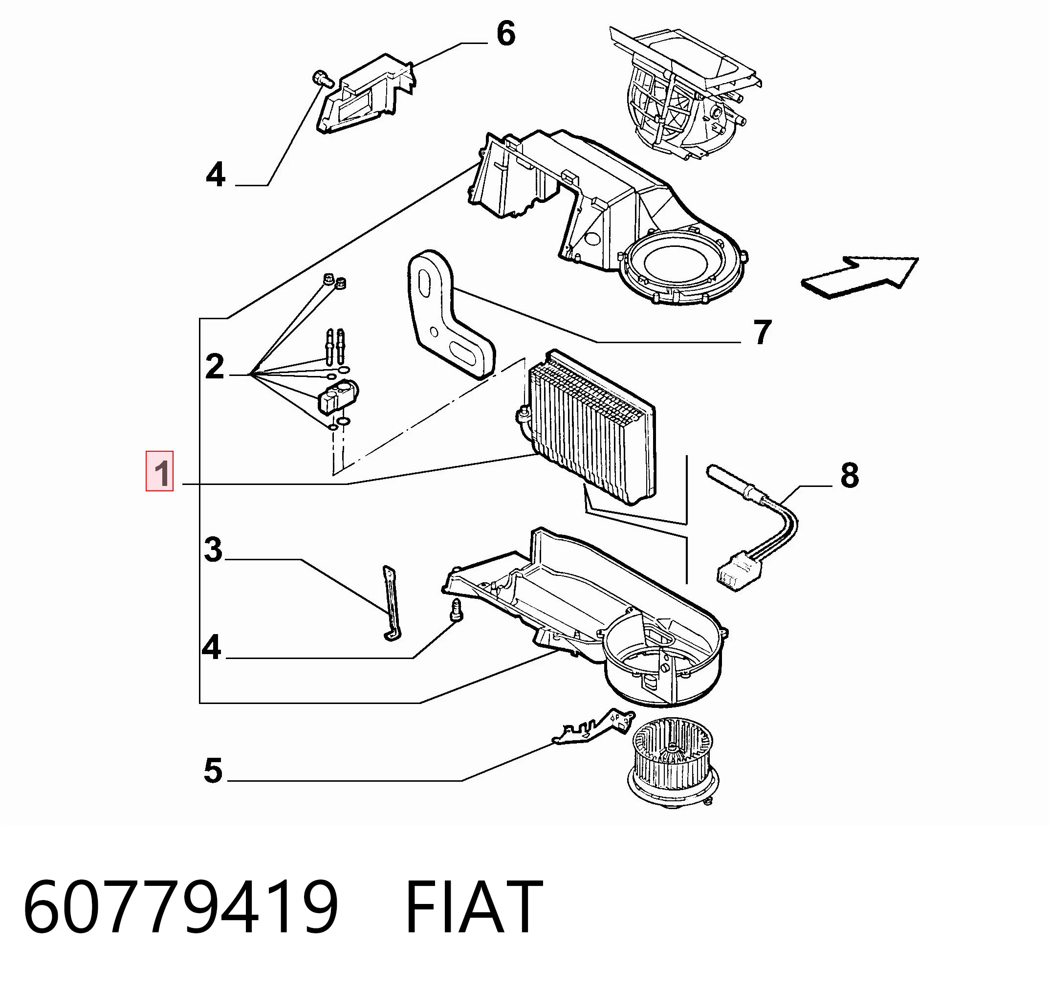 Evaporador de aire acondicionado para Alfa Romeo 147 937