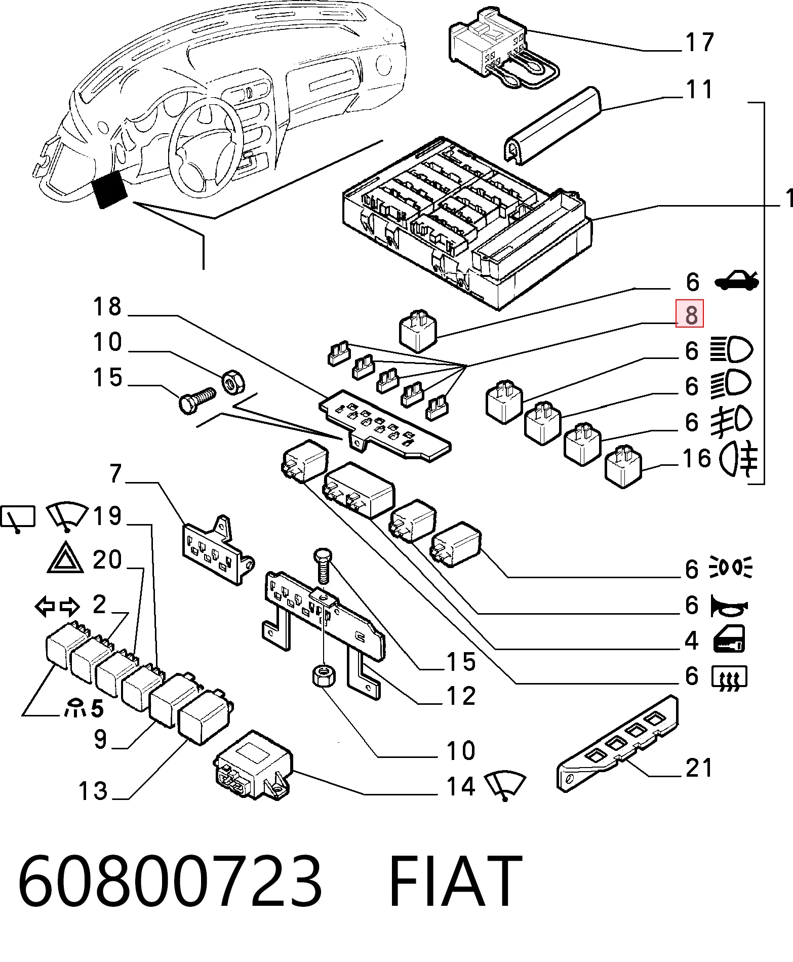  Fusibles Peugeot 206 
