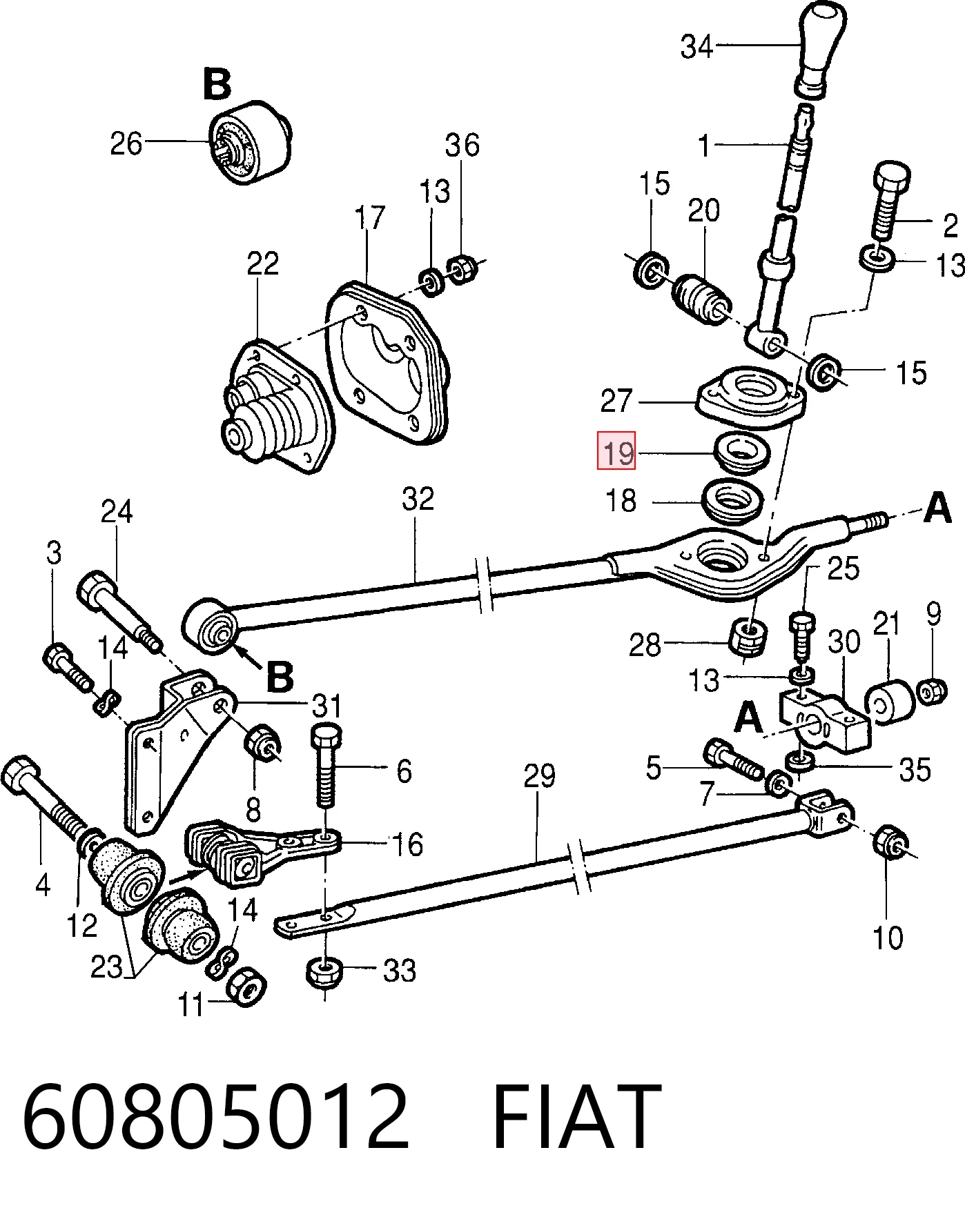 Buje del mecanismo de cambio (palanca selectora) Lancia Delta I hatchback (831AB0) (1982 - 1993) precio, desde 2,21 EUR