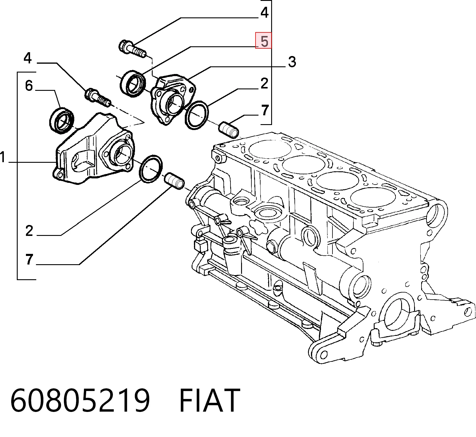  Retén de cigüeñal frontal Fiat Fiorino 