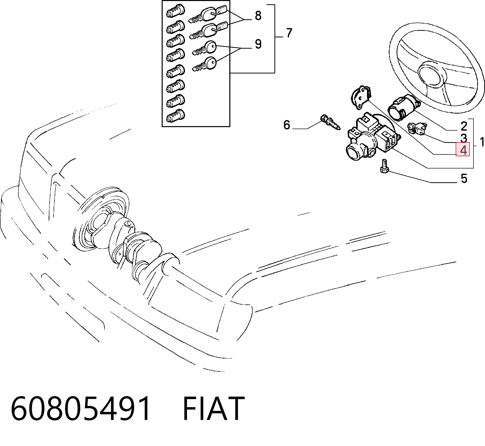 Conmutador de encendido para Fiat Tipo  160