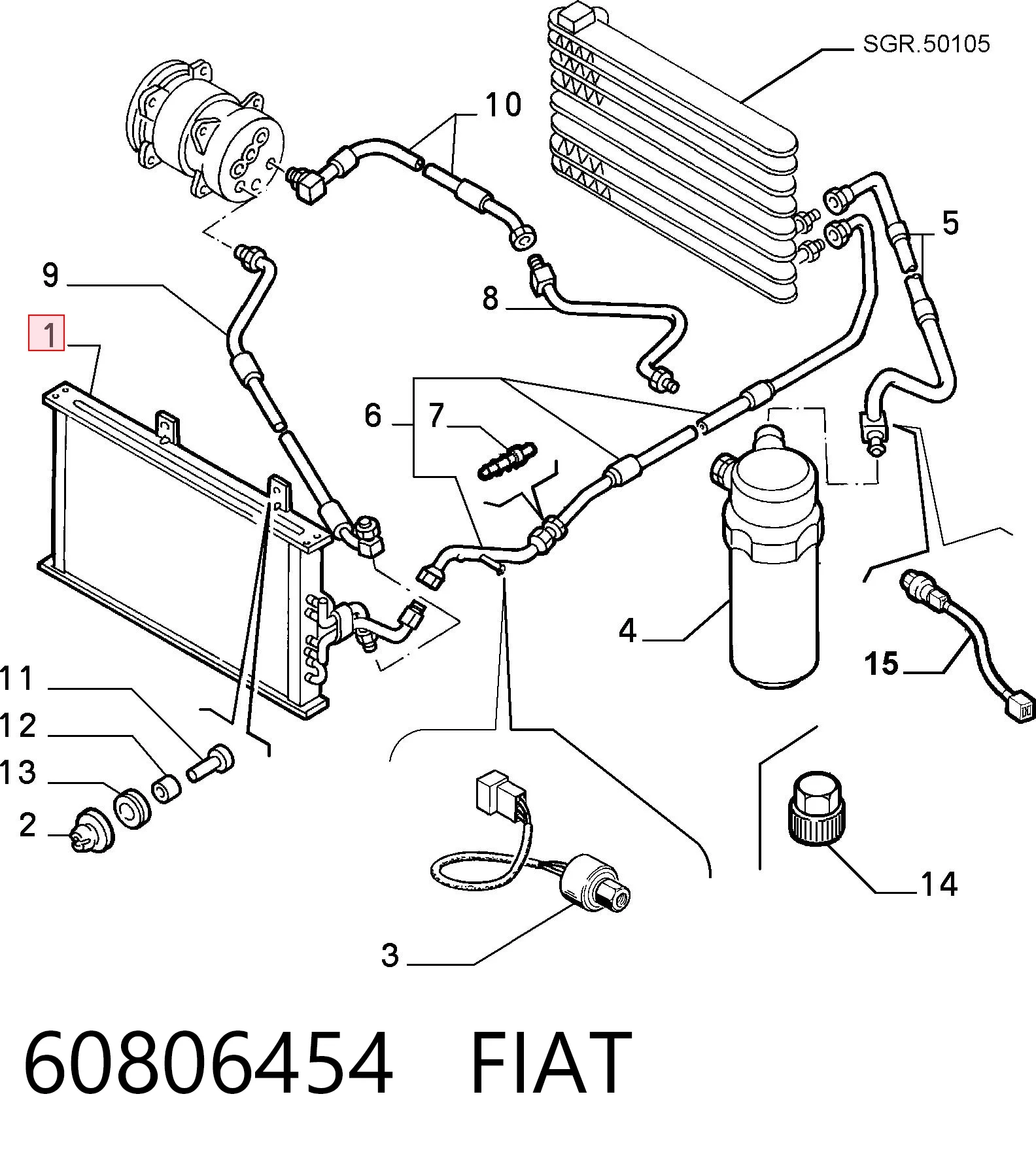 Comprar Condensador de aire acondicionado Fiat Tipo  160 a bajo precio