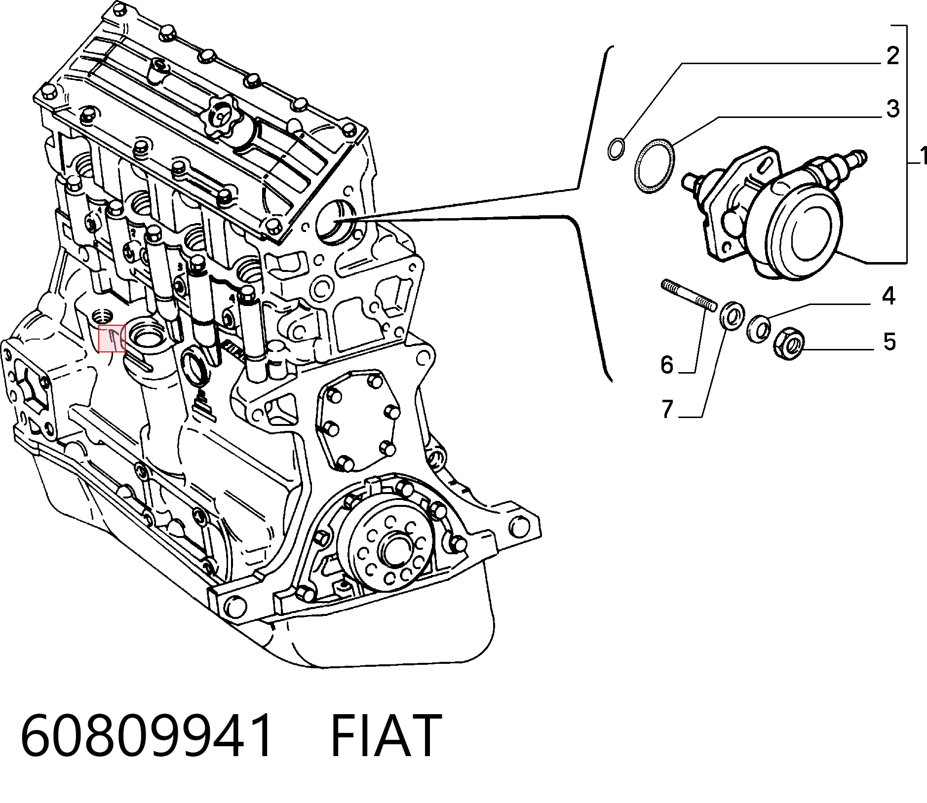 Bomba de vacío de frenado para Fiat Punto I 176