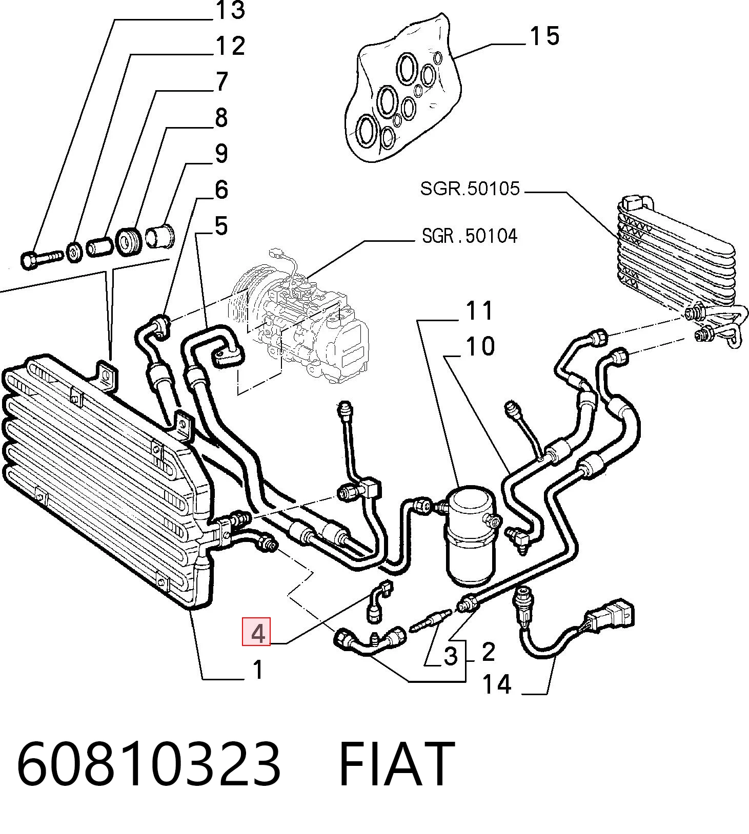 Sensor de baja presion aire acondicionado Lancia Delta I (1982-1993)