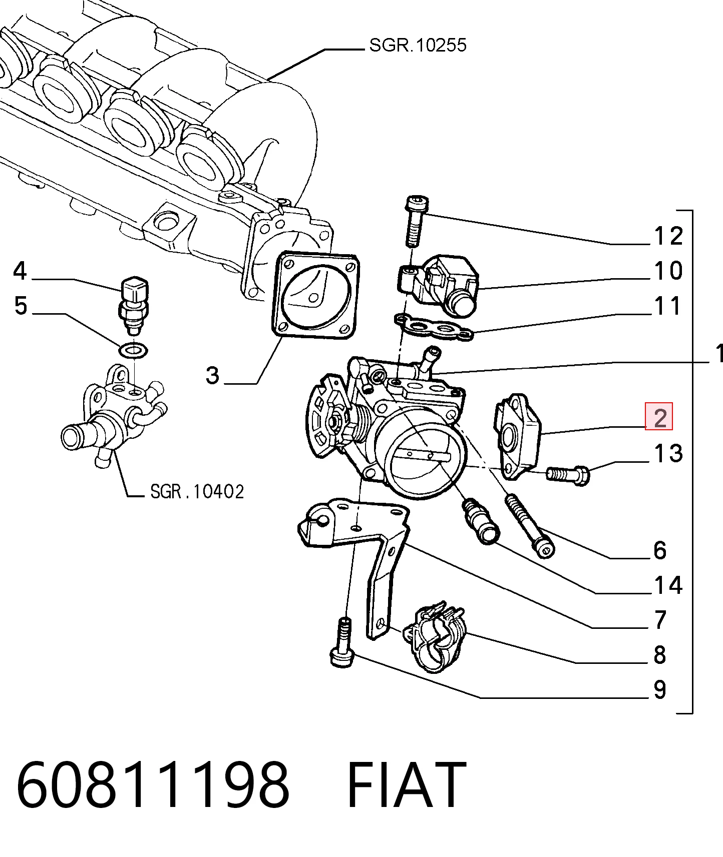Sensor de aceleración para Alfa Romeo 156 (932)