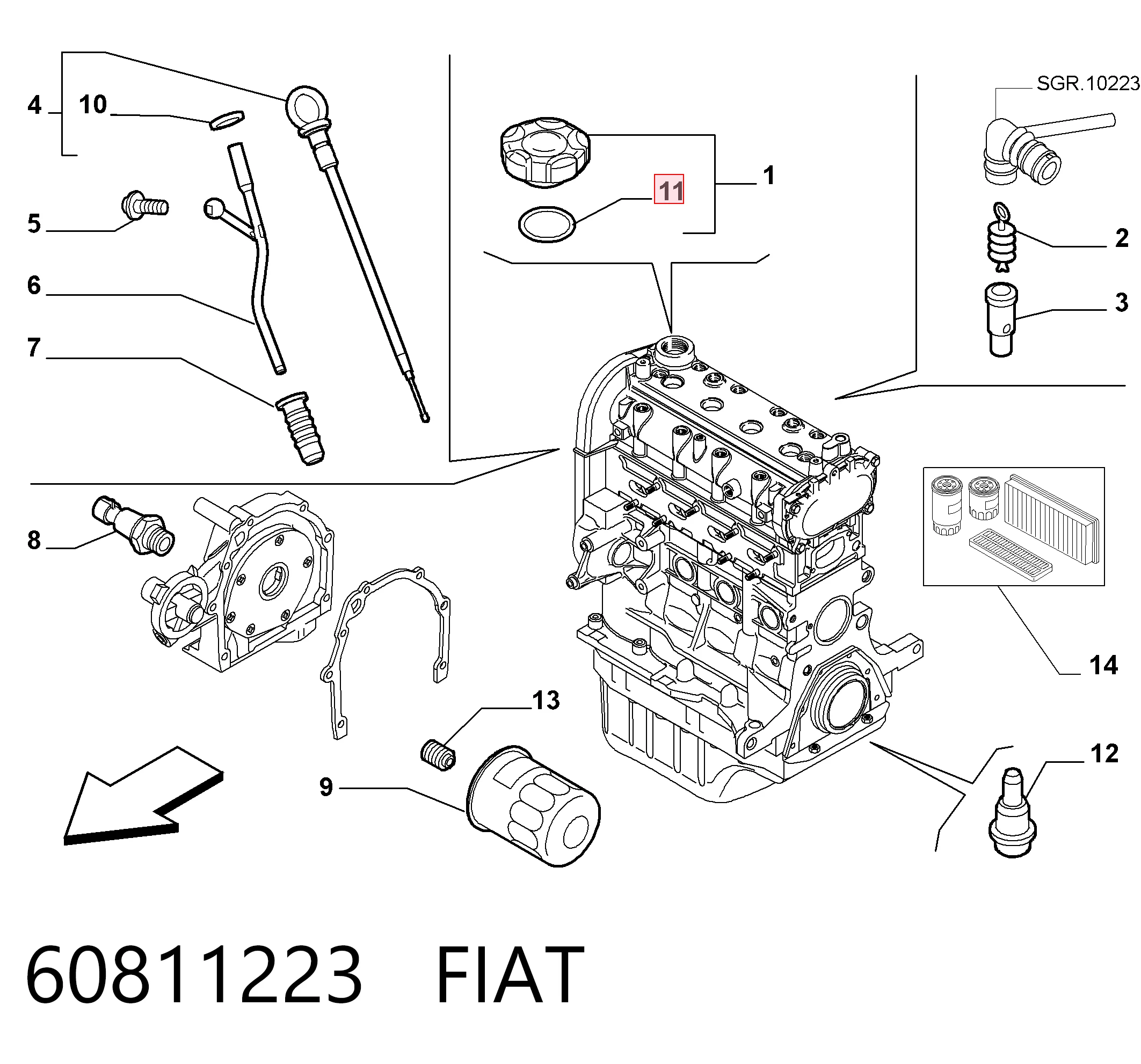 60811223 Fiat/Alfa/Lancia
