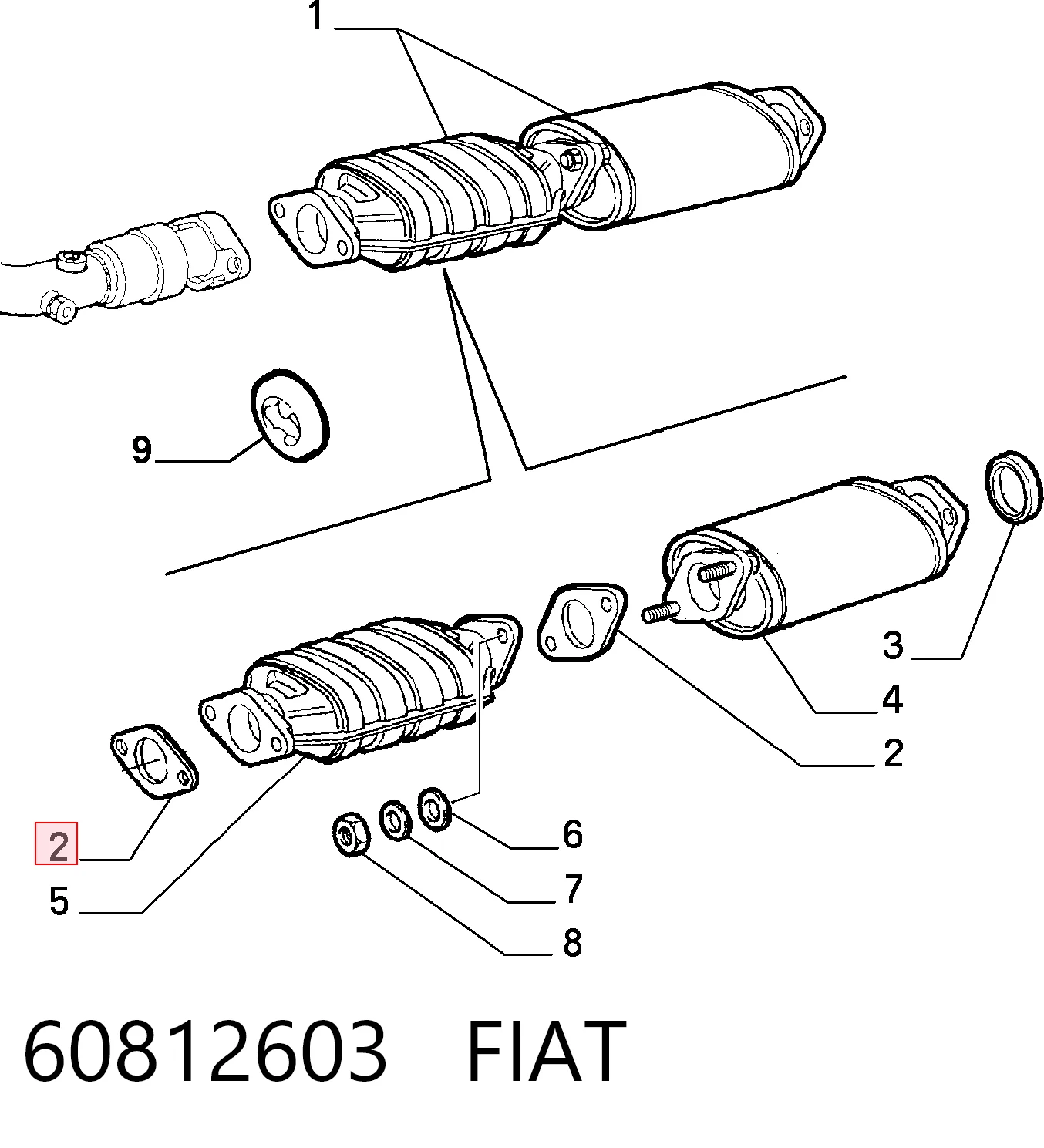 Junta de tubo de escape silenciador Fiat Palio  (178BX)