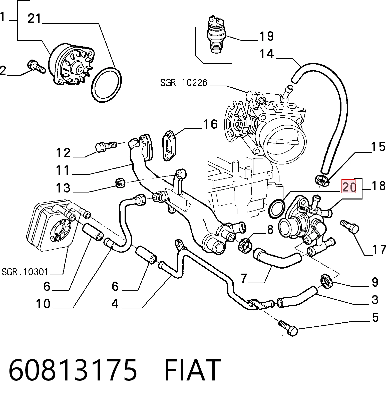 60813175 Fiat/Alfa/Lancia