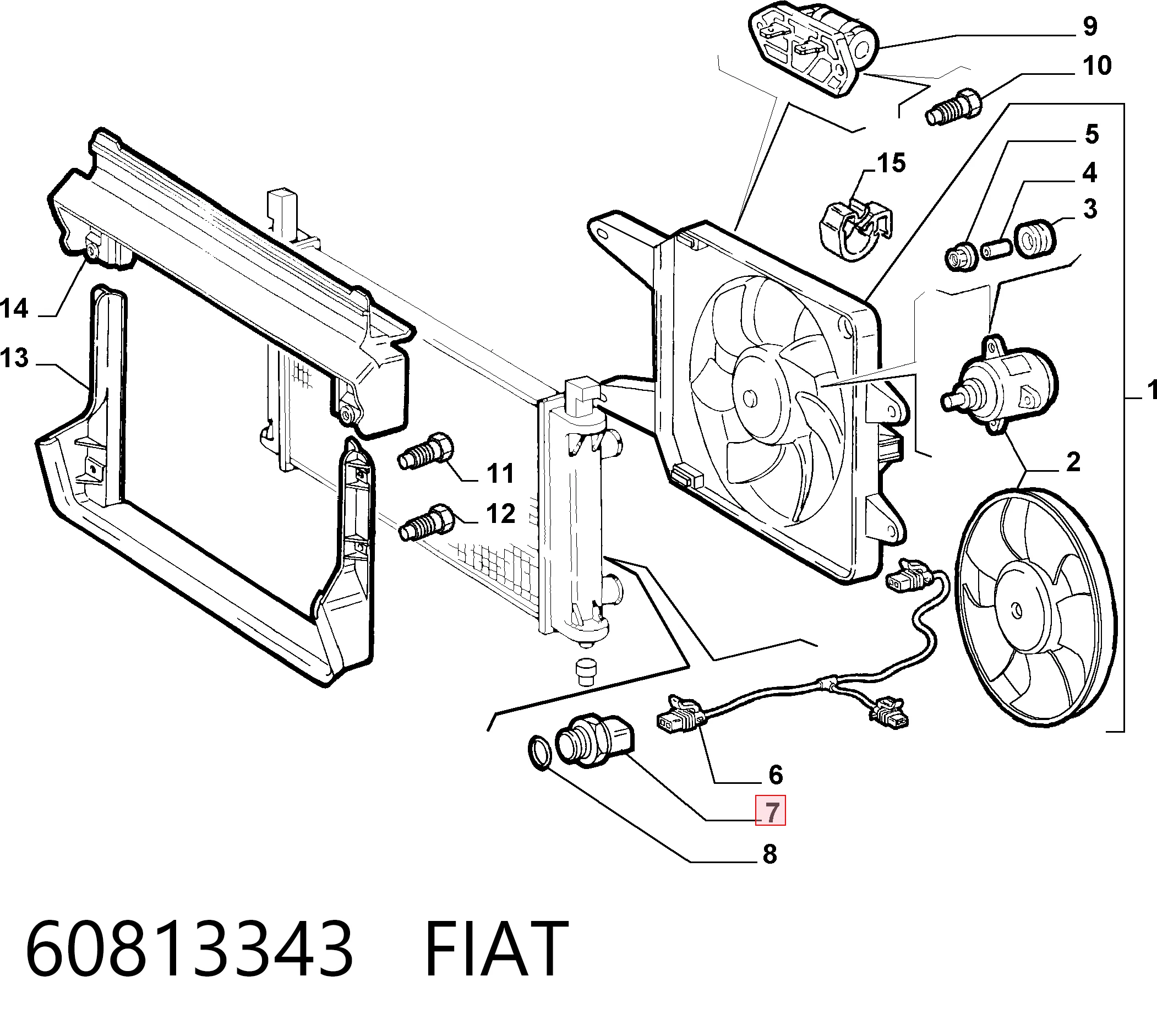 Sensor de temperatura para Fiat Punto 188AX