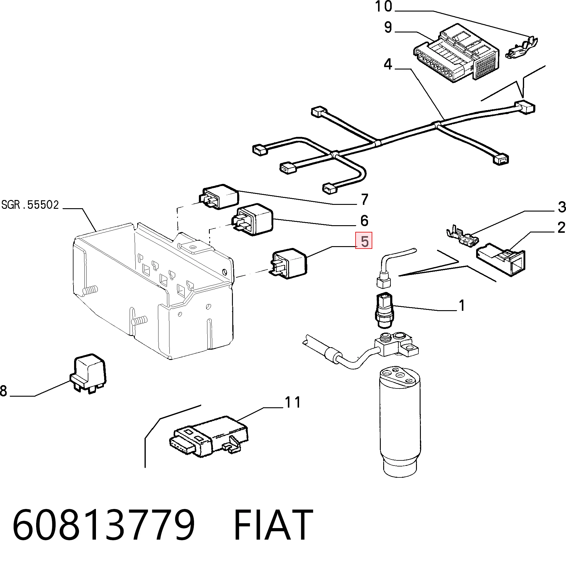 Relé de ventilador Mercedes E  (S211)