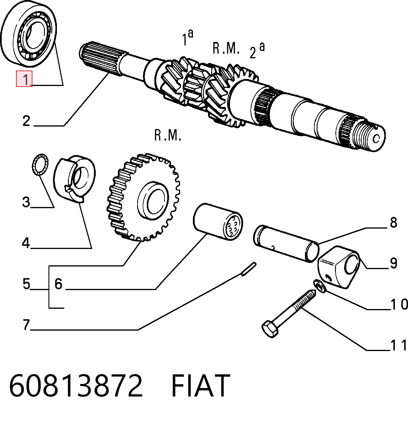 Cojinete de la caja de cambios Fiat Brava 