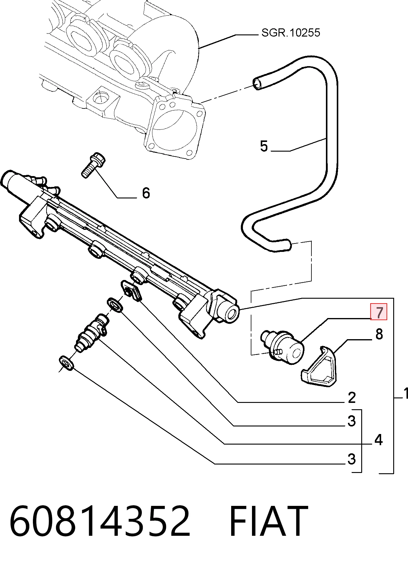 Válvula de presión de combustible para Audi 80 (8C2)
