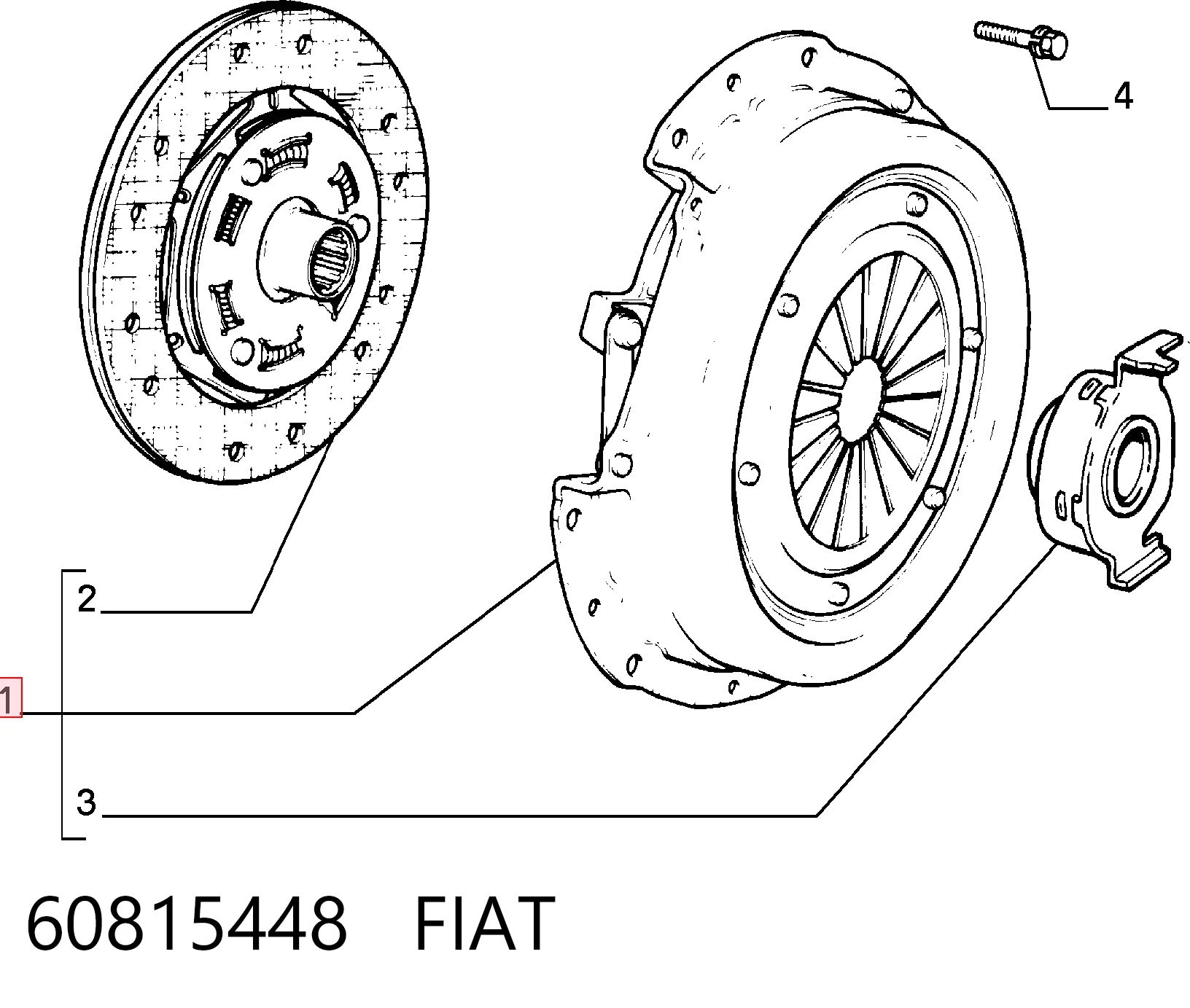 Kit de embrague 60815448 FIAT