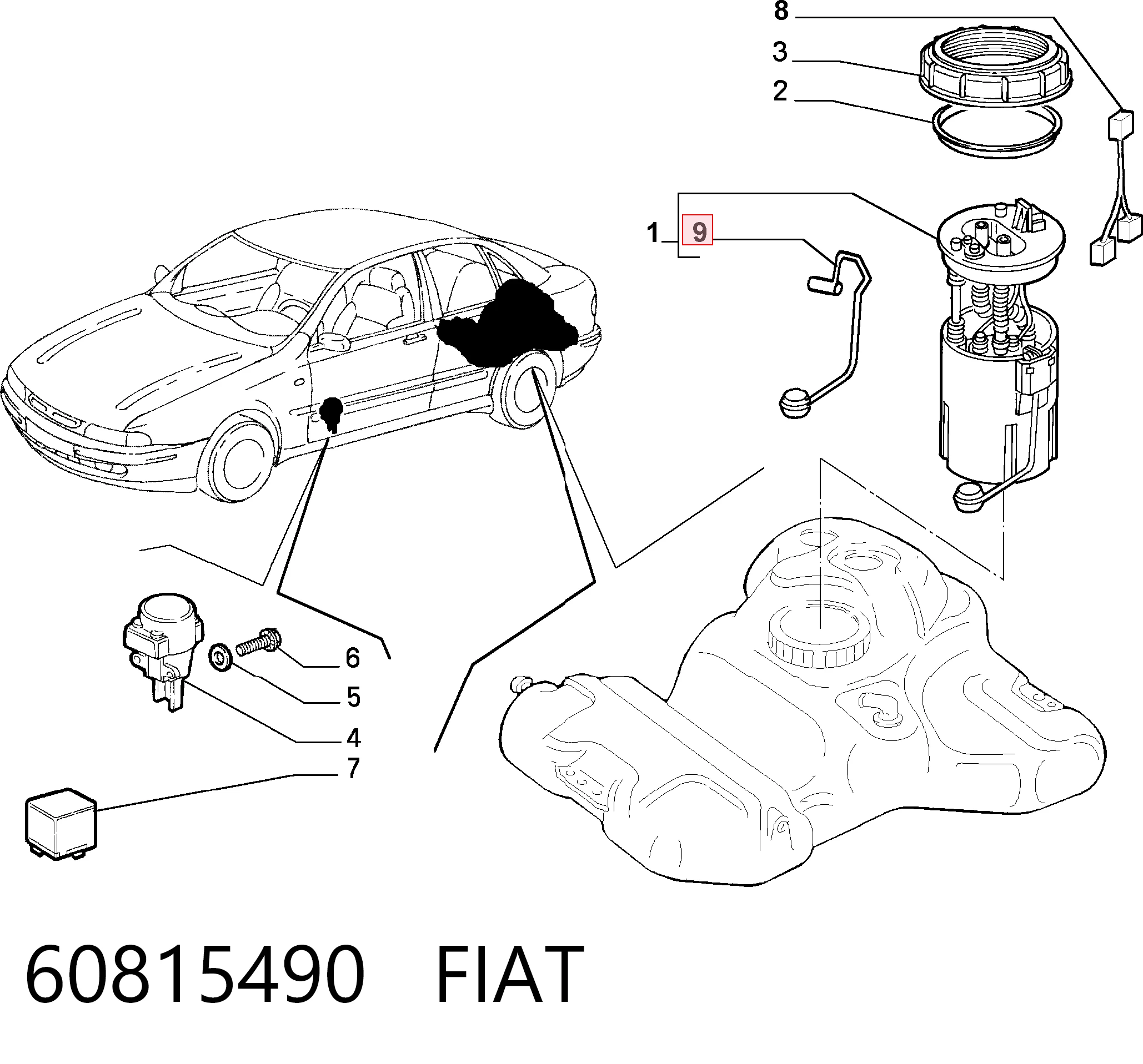 Aforador de combustible Alfa Romeo 146 