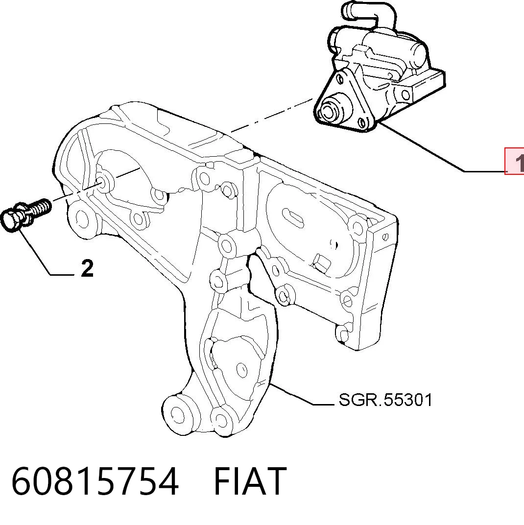 60815754 Fiat/Alfa/Lancia Bomba hidráulica de dirección