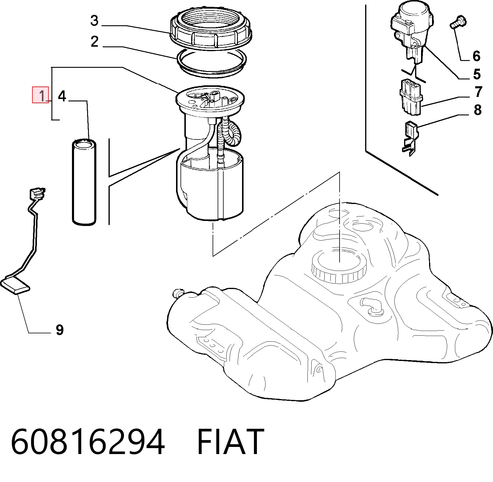 Comprar Módulo de bomba de combustible con sensor de nivel de combustible Alfa Romeo 146  930 a bajo precio