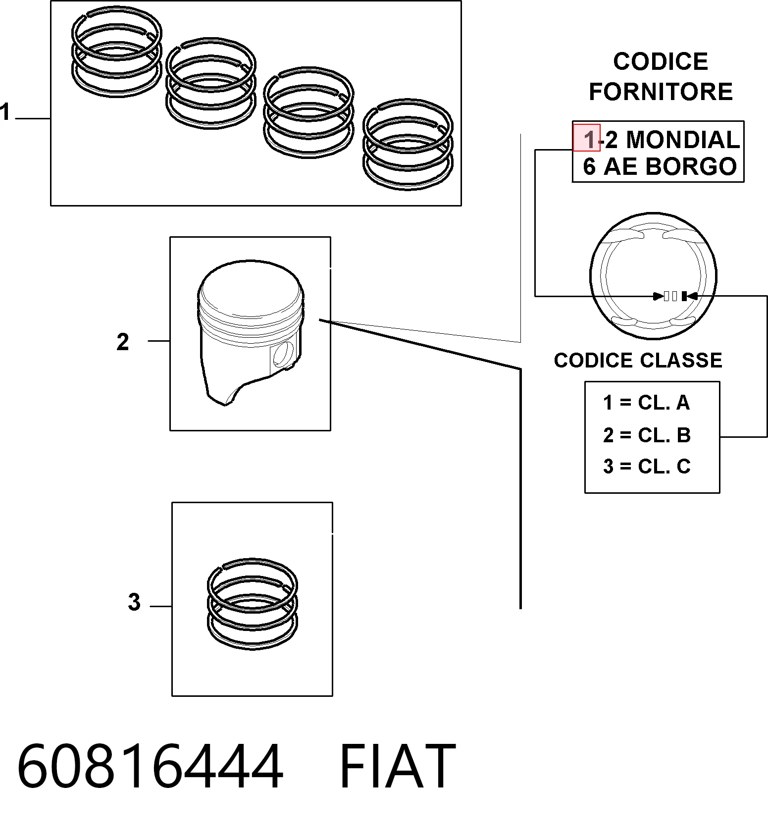 60816444 Fiat/Alfa/Lancia
