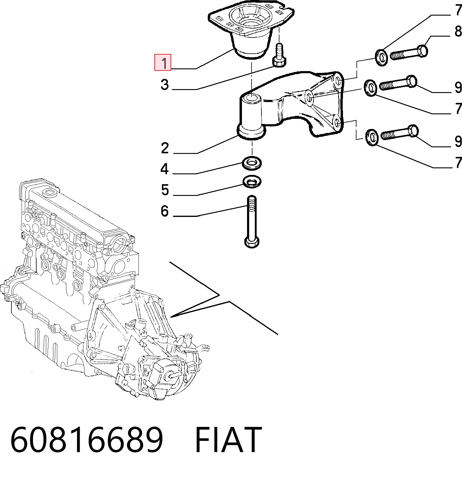 Soporte de motor delantero Fiat Bravo  desde 63,00 €