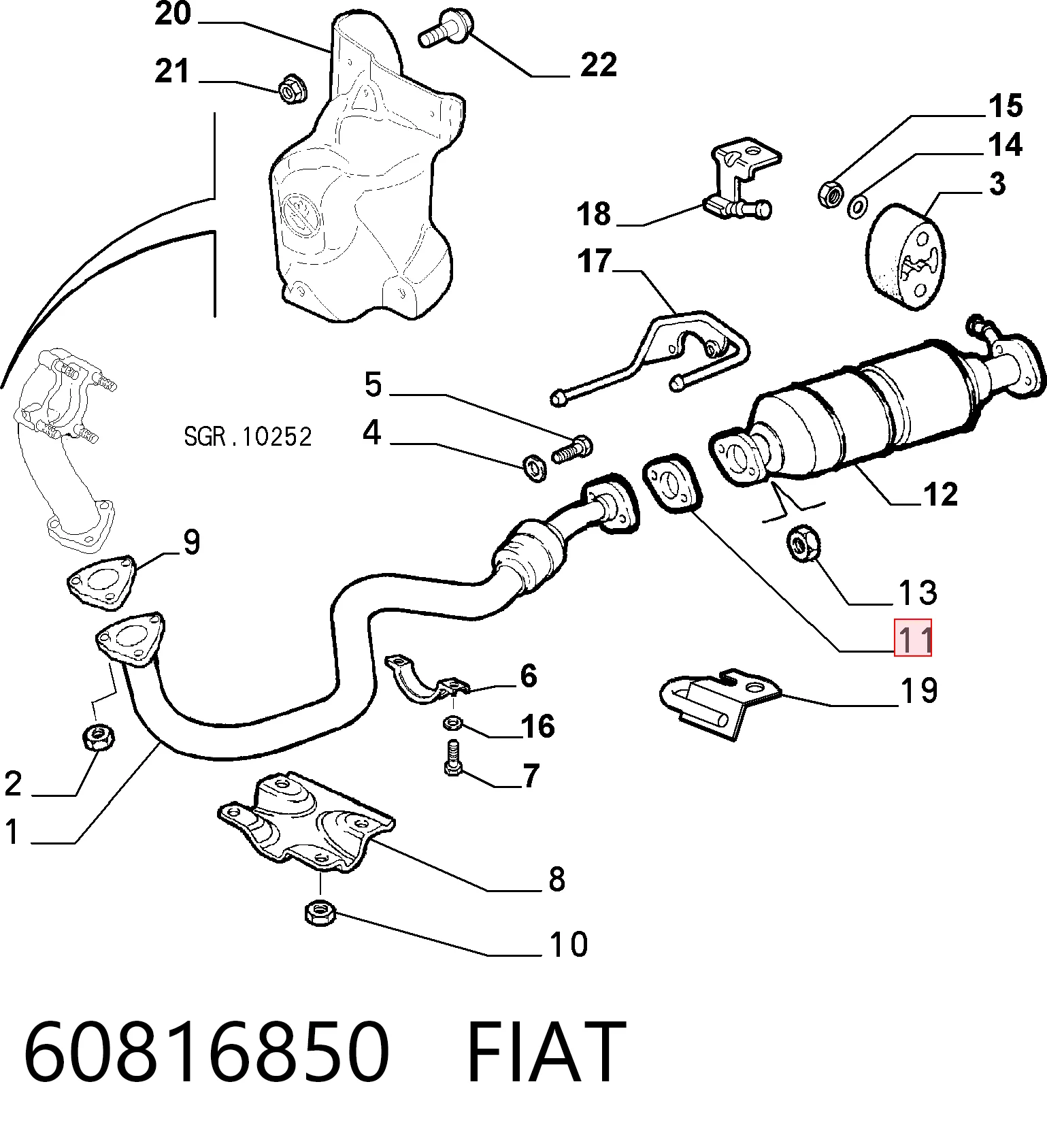 Comprar Junta de escape Alfa Romeo 147  937