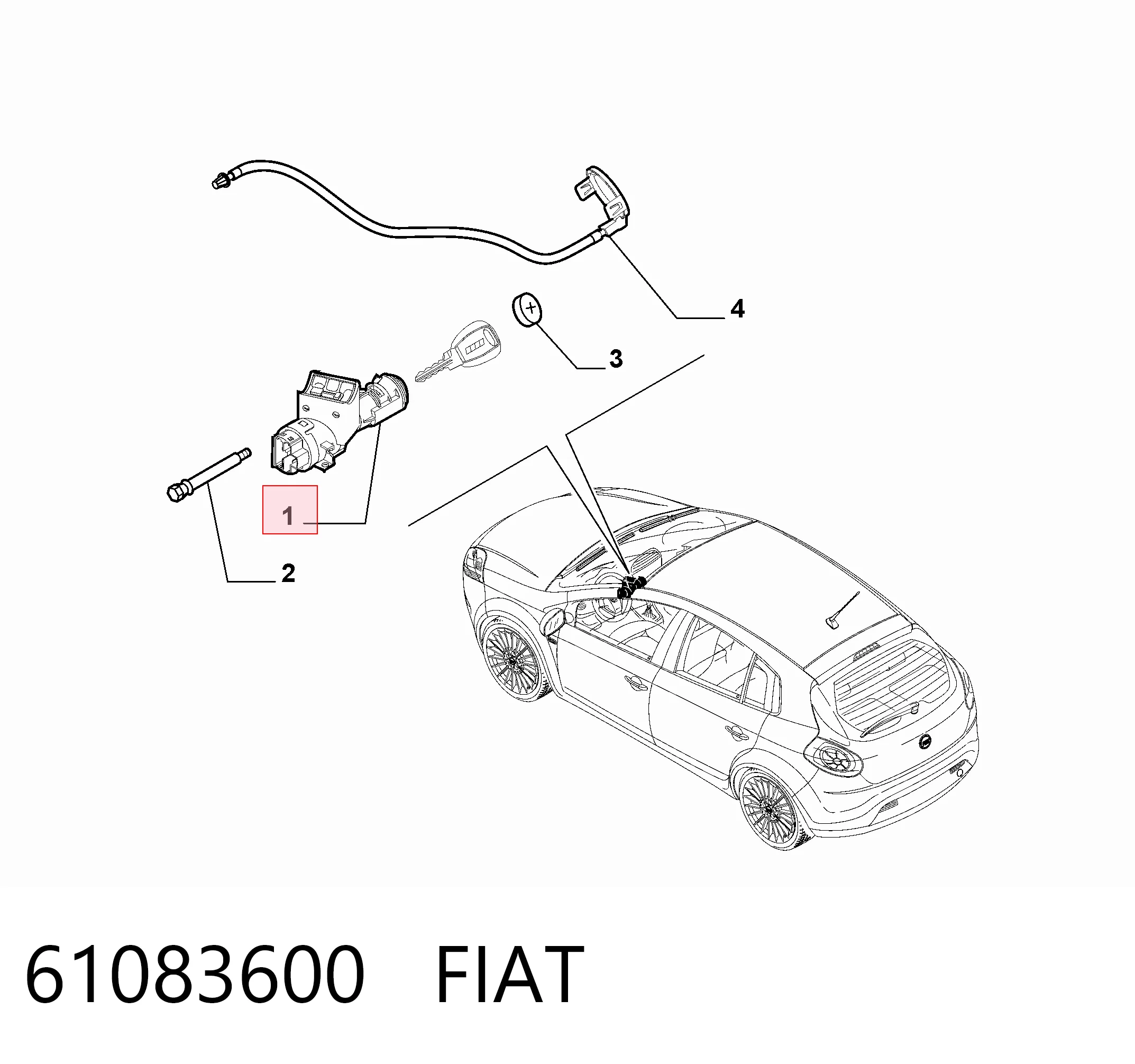 Interruptor de encendido para Fiat Bravo II 198
