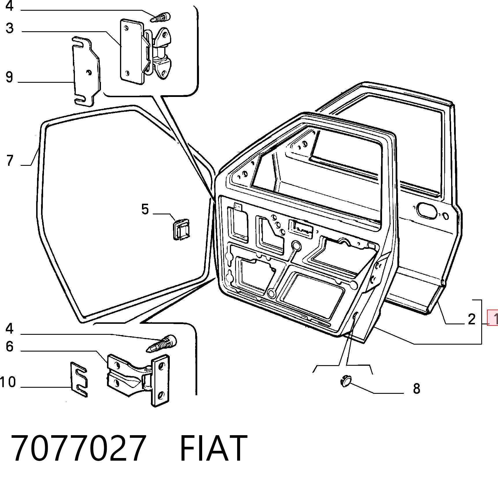 Comprar Puerta delantera izquierda Fiat Fiorino  146 Uno a bajo precio