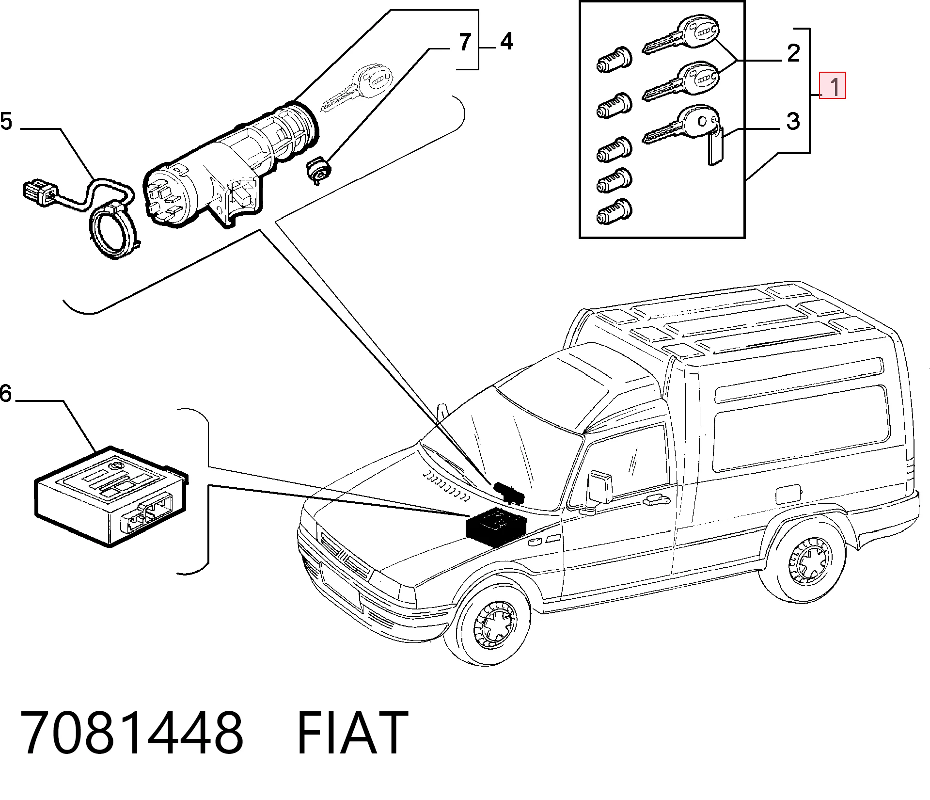 Comprar Juego de cilindros de cerradura Fiat Fiorino  146 Uno a bajo precio