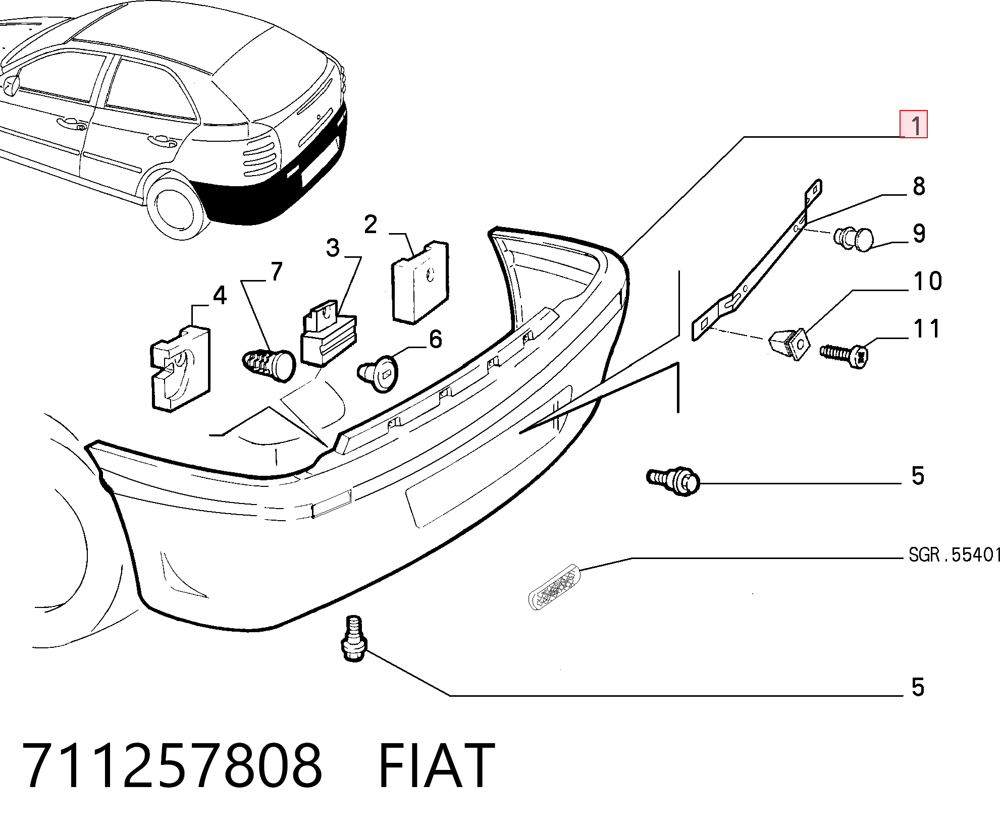 Paragolpes Fiat Brava hatchback (182) (1995 - 2001) precio, desde 110,35 EUR