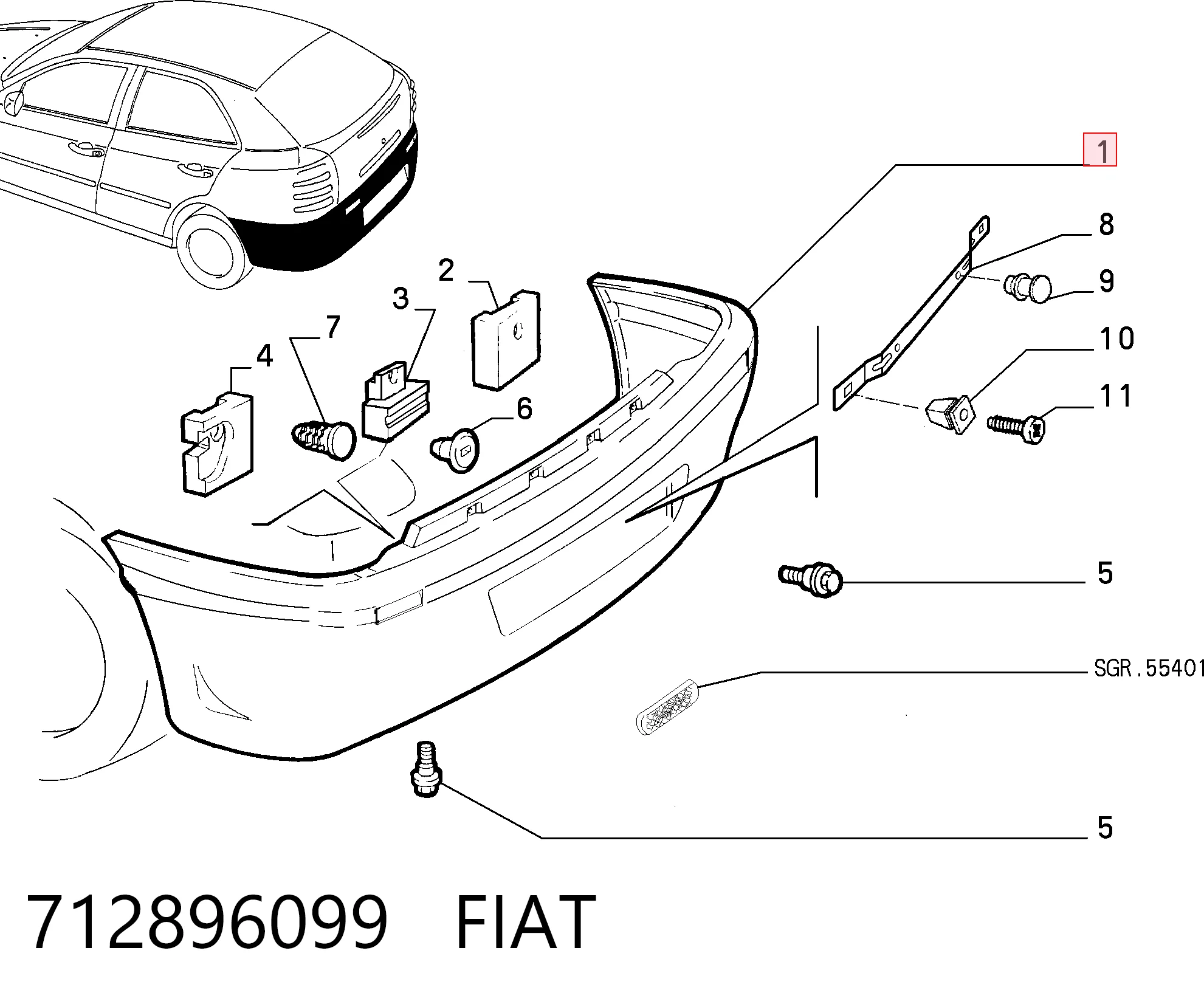 Paragolpes Fiat Brava hatchback (182) (1995 - 2001) precio, desde 221,23 EUR
