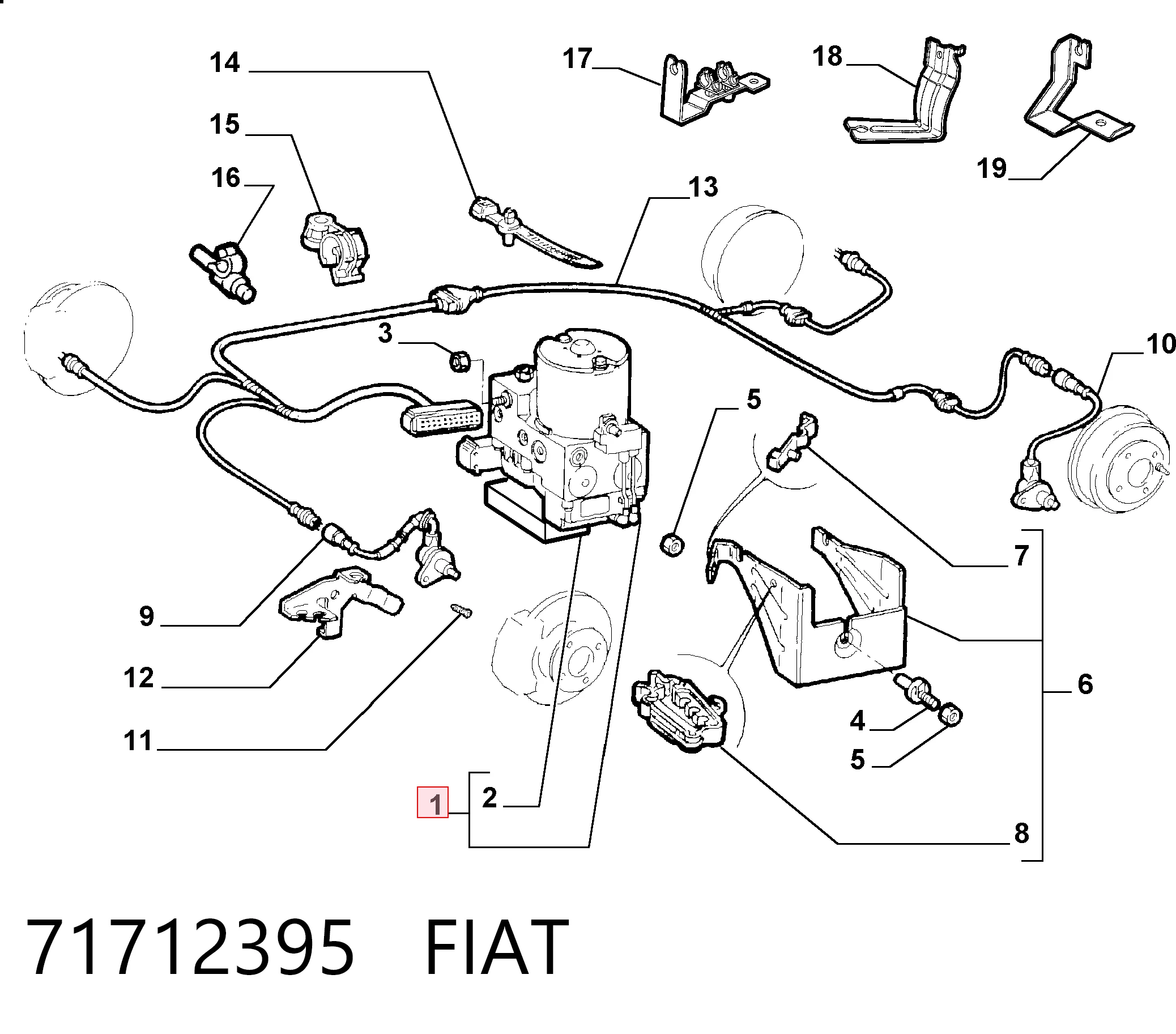 Módulo ABS para Fiat Palio 178DX