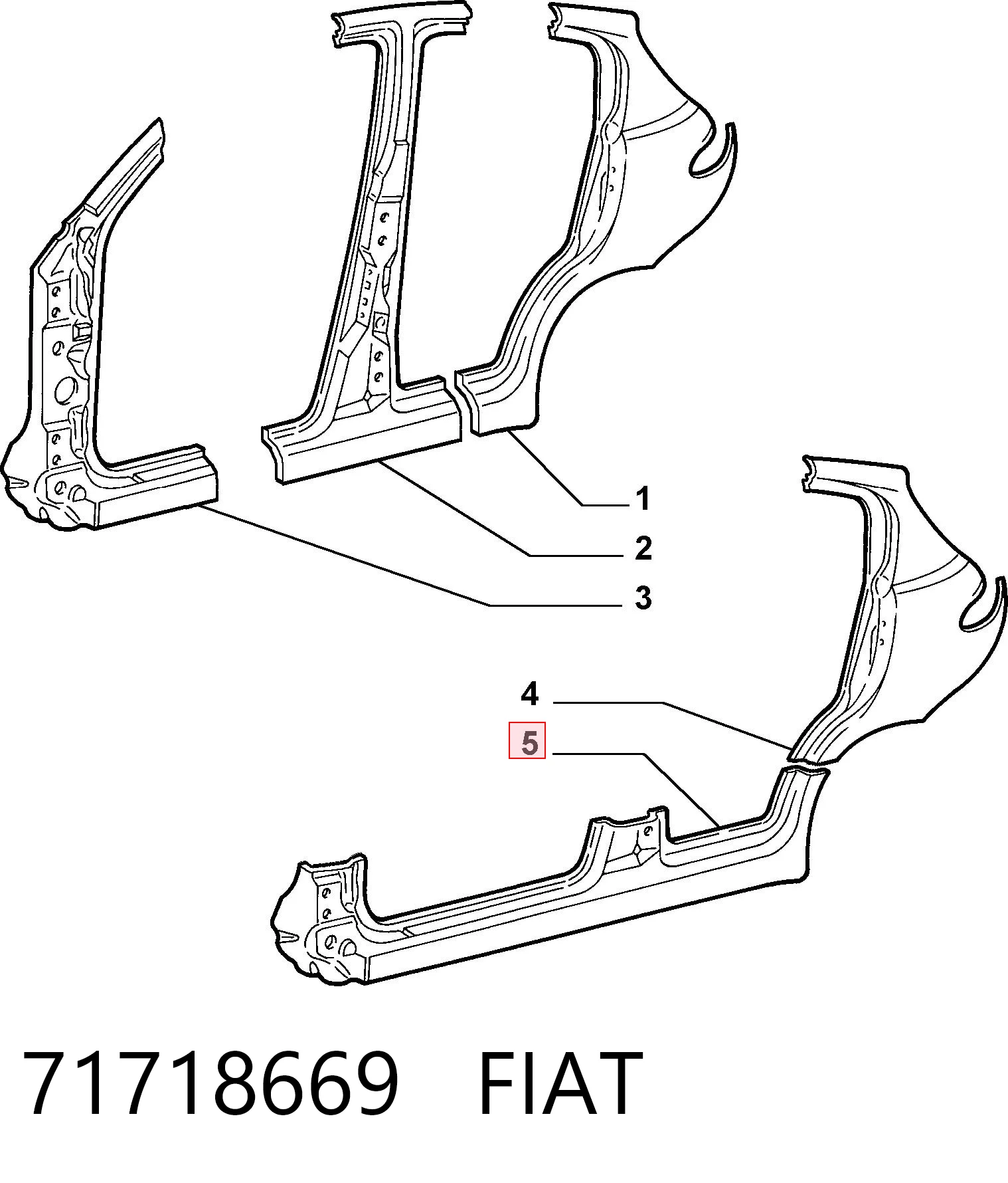 Comprar Umbral exterior derecho Alfa Romeo 147  937 a bajo precio