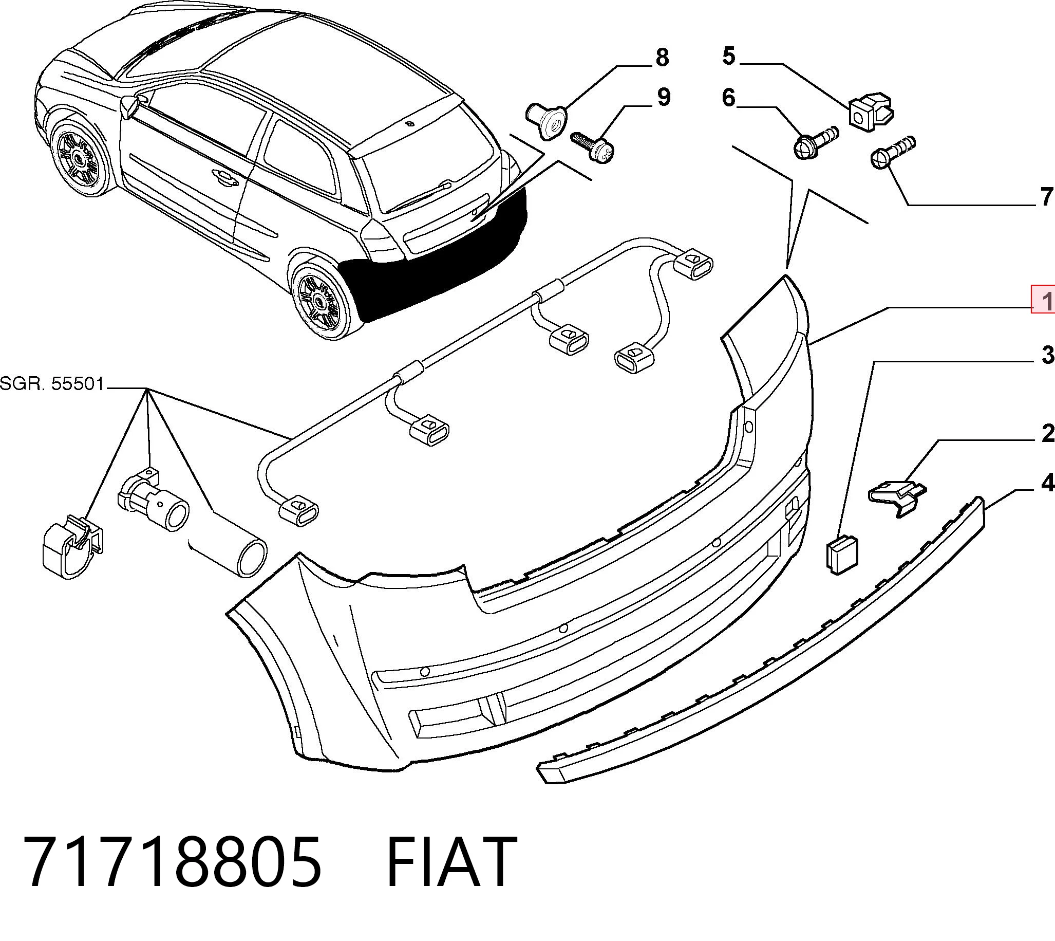 Parachoques delantero y trasero Fiat Stilo segundo mano en Madrid